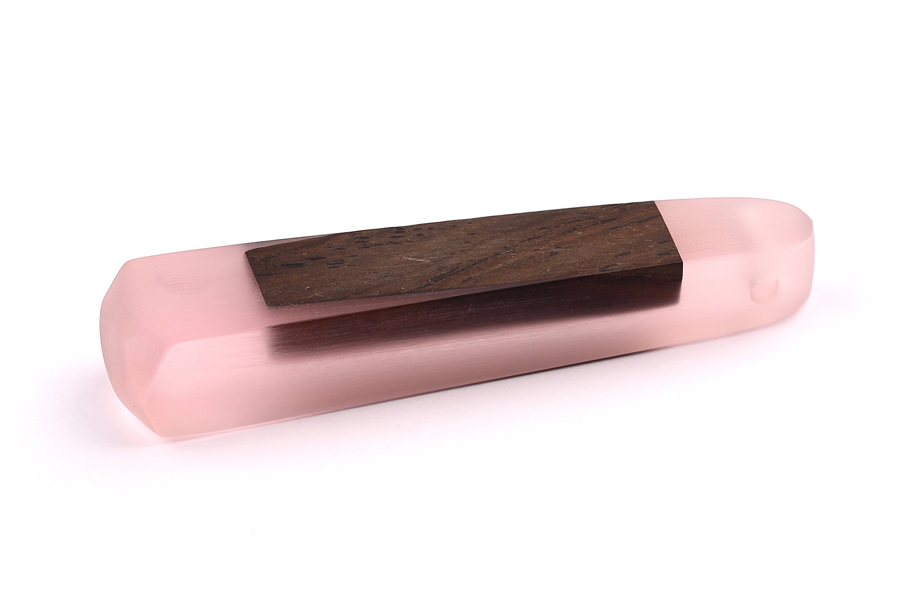 Wood Resin Pendant - Natural Monzo Wooden Charms - Pink Epoxy Resin Necklace - Jewelry Supplies - Wooden Beads - 73x15x12mm - BB1003P - DOMEDBAZAAR