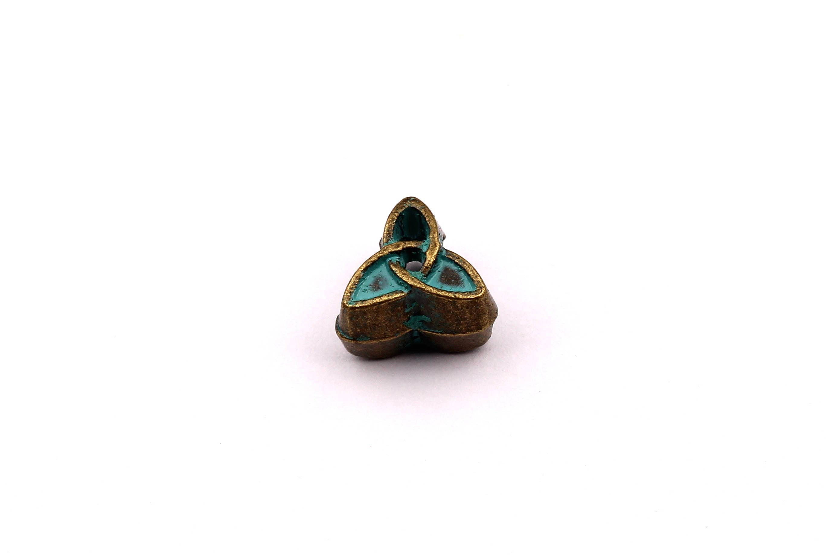 Faux Patina Beads - Unique Shaped - Alloy Charms - Antique Bronze Tone Necklace - Zinc Alloy Pendant - Jewelry Supplies - 9.5x7.5mm ZZ1116 - DOMEDBAZAAR