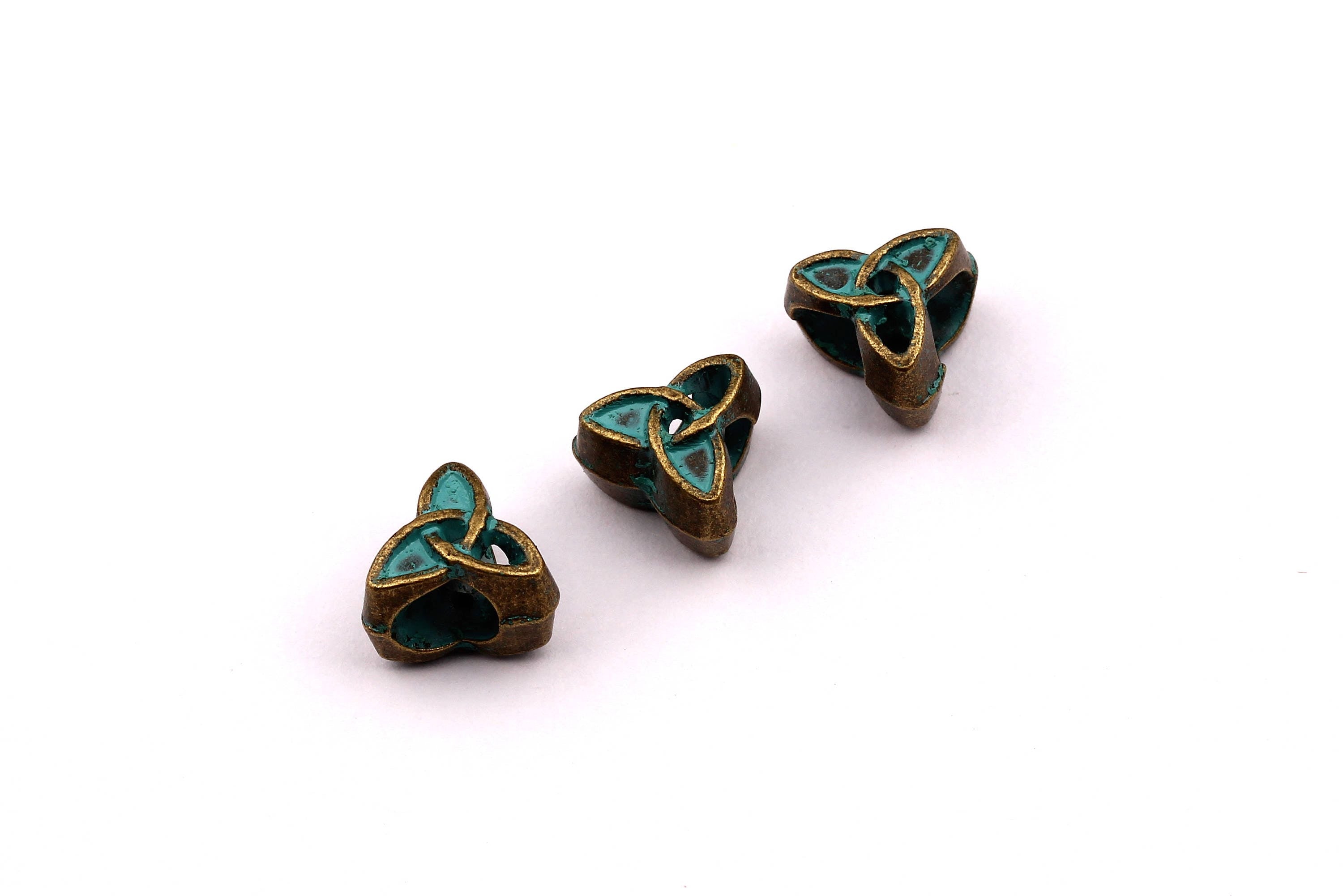Faux Patina Beads - Unique Shaped - Alloy Charms - Antique Bronze Tone Necklace - Zinc Alloy Pendant - Jewelry Supplies - 9.5x7.5mm ZZ1116 - DOMEDBAZAAR