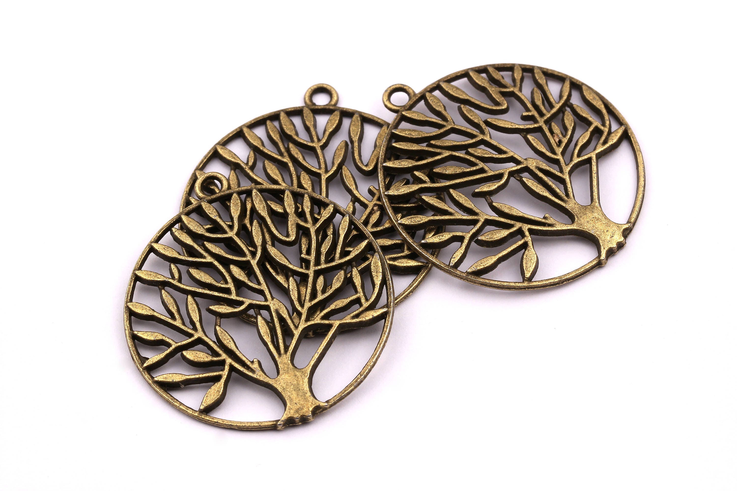 Zinc Alloy Pendant - Tree of Life Shaped - Alloy Charms - Antique Bronze Tone Necklace - Zinc Alloy Beads - Jewelry Supplies - 37x2mm ZZ1128 - DOMEDBAZAAR