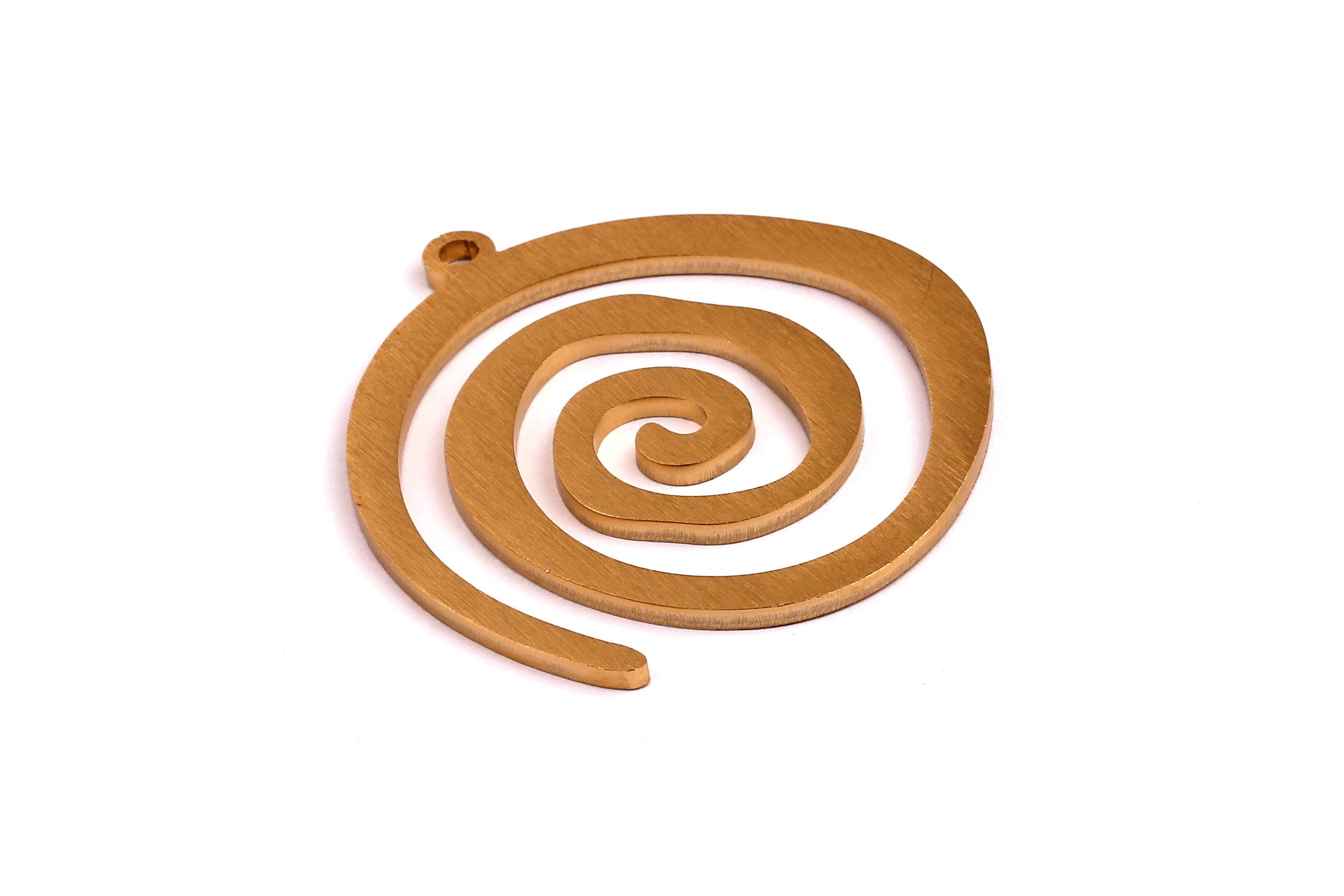 Anodized Aluminium Charms - Infinite Loop Shaped Pendant - Wall Decor - Gold Tone - Jewelry Supplies - 53x49x2mm - AA1022 - DOMEDBAZAAR