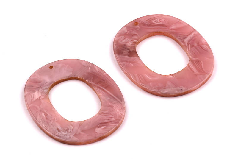 Acetate Oval Charms - Oval Earrings and Pendant - Earring Findings - Jewelry Supplies - Color Code: A26 - 50X41X2.5mm - AC1012P - DOMEDBAZAAR