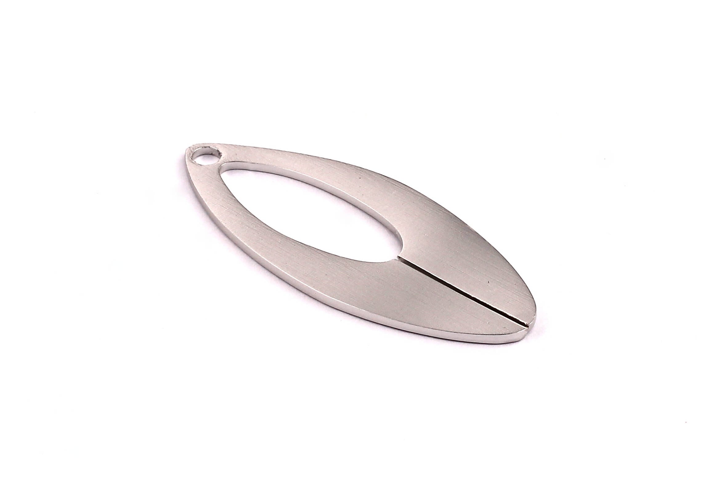 Aluminum Charms - Drop Shaped Pendant - Anodized Aluminium Charms - Wall Decor - Silver Tone - 47x19x1.2mm - AA1061 - DOMEDBAZAAR