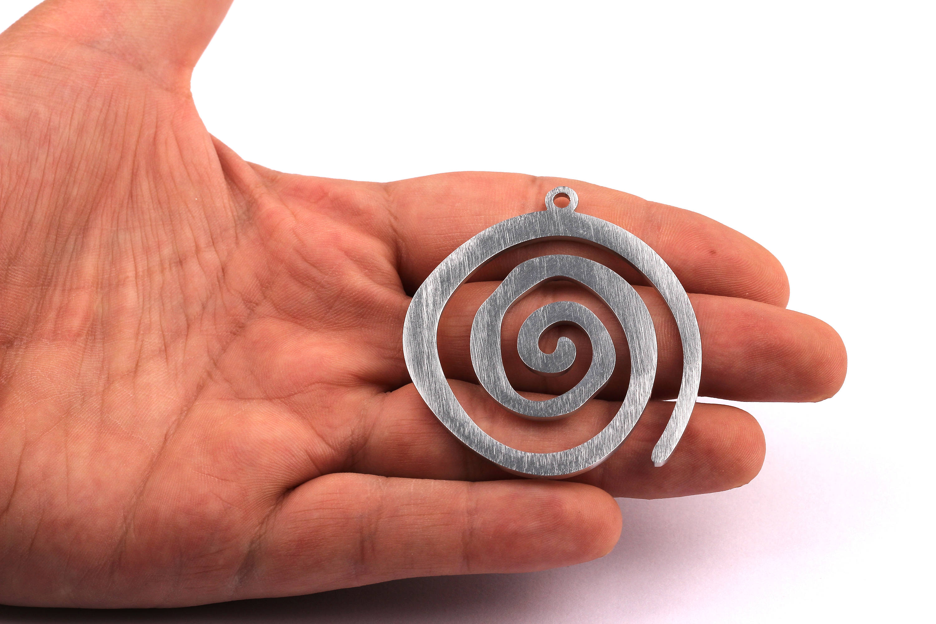 Aluminum Charms - Infinite Loop Shaped Pendant - Anodized Aluminium Charms - Wall Decor - Silver Tone - 53x49x2mm - AA1071 - DOMEDBAZAAR