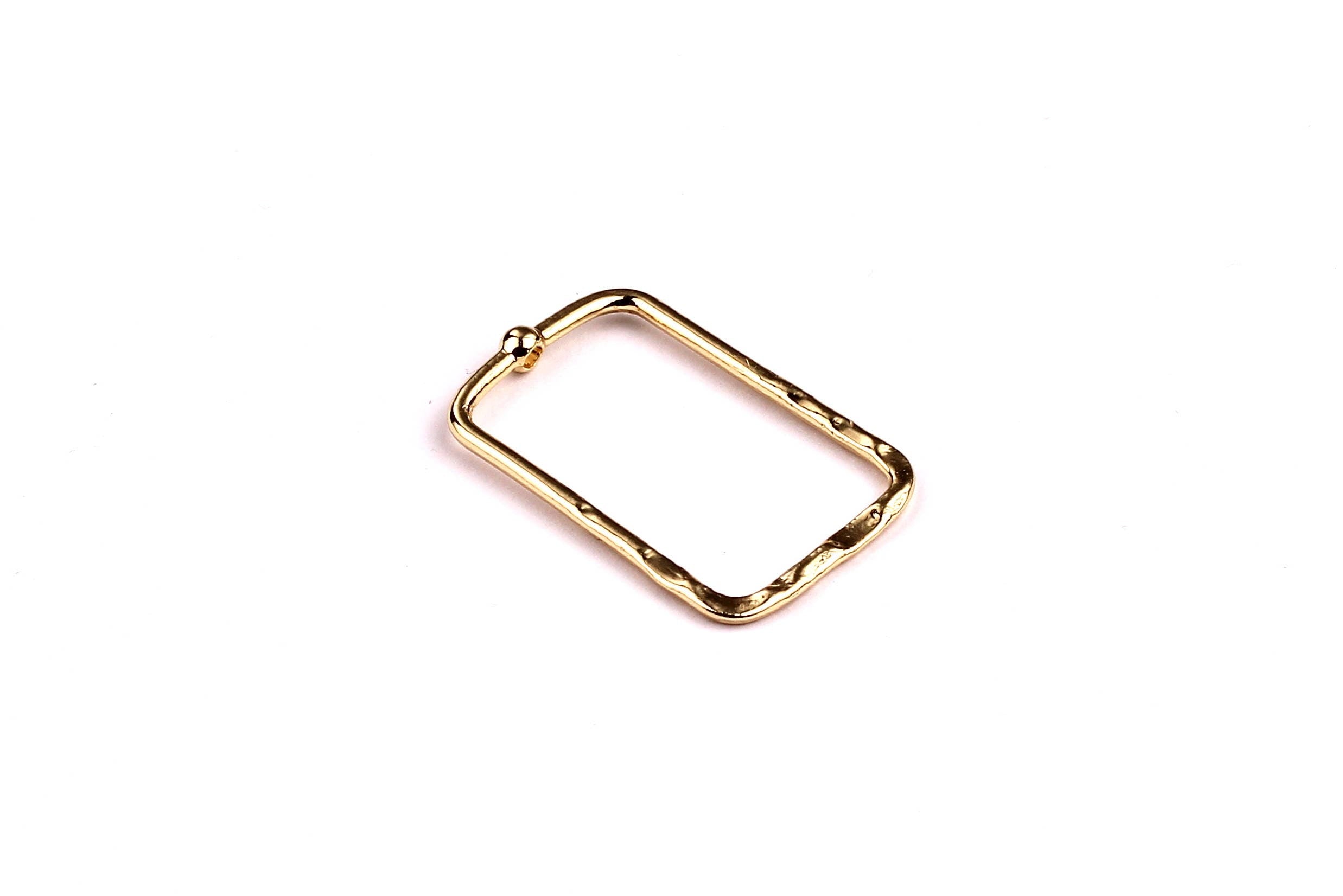 Rectangle Shaped Charms- Zinc Alloy Earring Findings - Gold Tone - Alloy Pendant for Necklace - Jewelry Supplies - 27x17x1.5mm - ZZ1147 - DOMEDBAZAAR