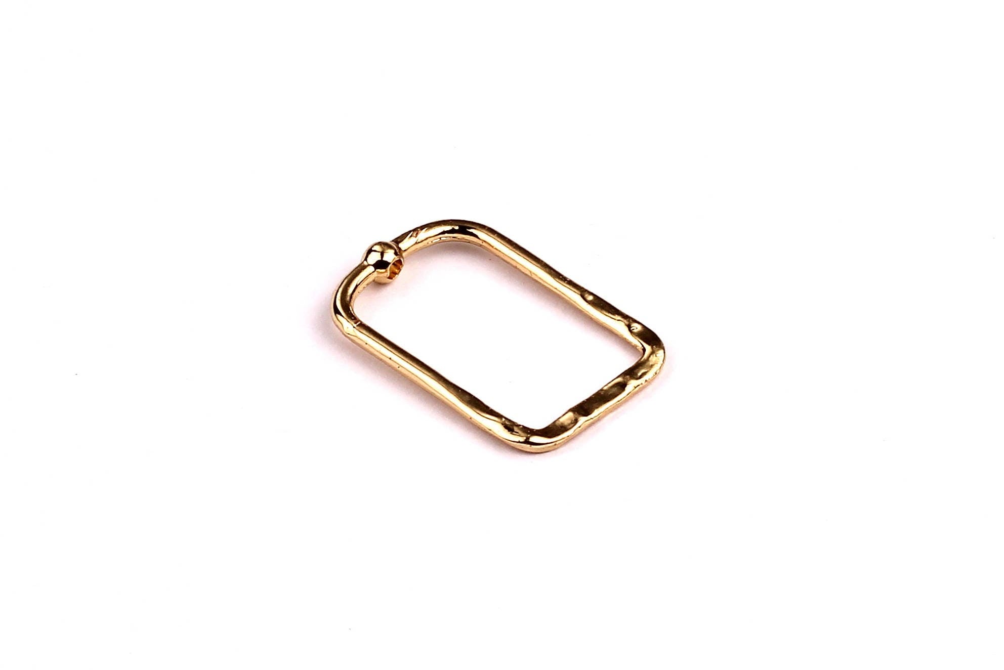 Rectangle Shaped Charms- Zinc Alloy Earring Findings - Gold Tone - Alloy Pendant for Necklace - Jewelry Supplies - 20x14x1.4mm - ZZ1153 - DOMEDBAZAAR