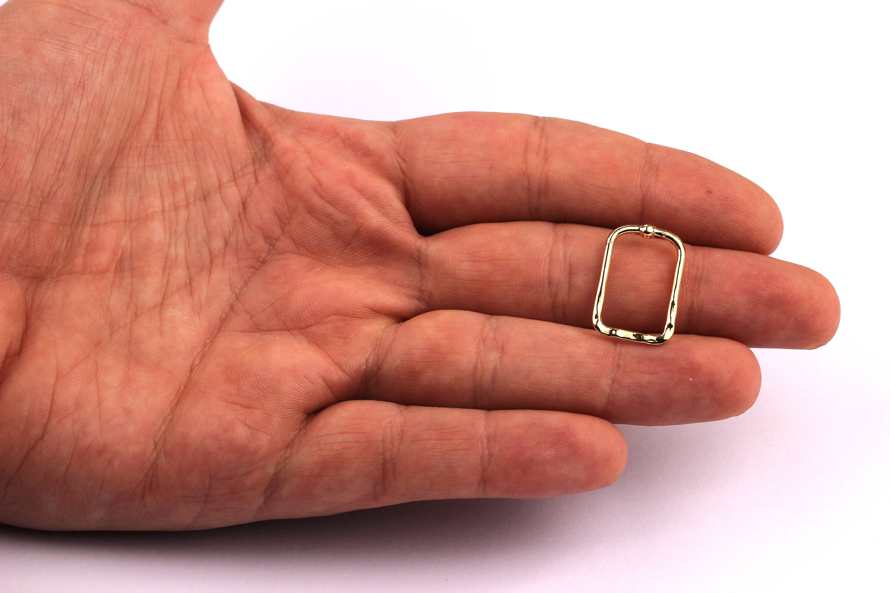 Rectangle Shaped Charms- Zinc Alloy Earring Findings - Gold Tone - Alloy Pendant for Necklace - Jewelry Supplies - 20x14x1.4mm - ZZ1153 - DOMEDBAZAAR