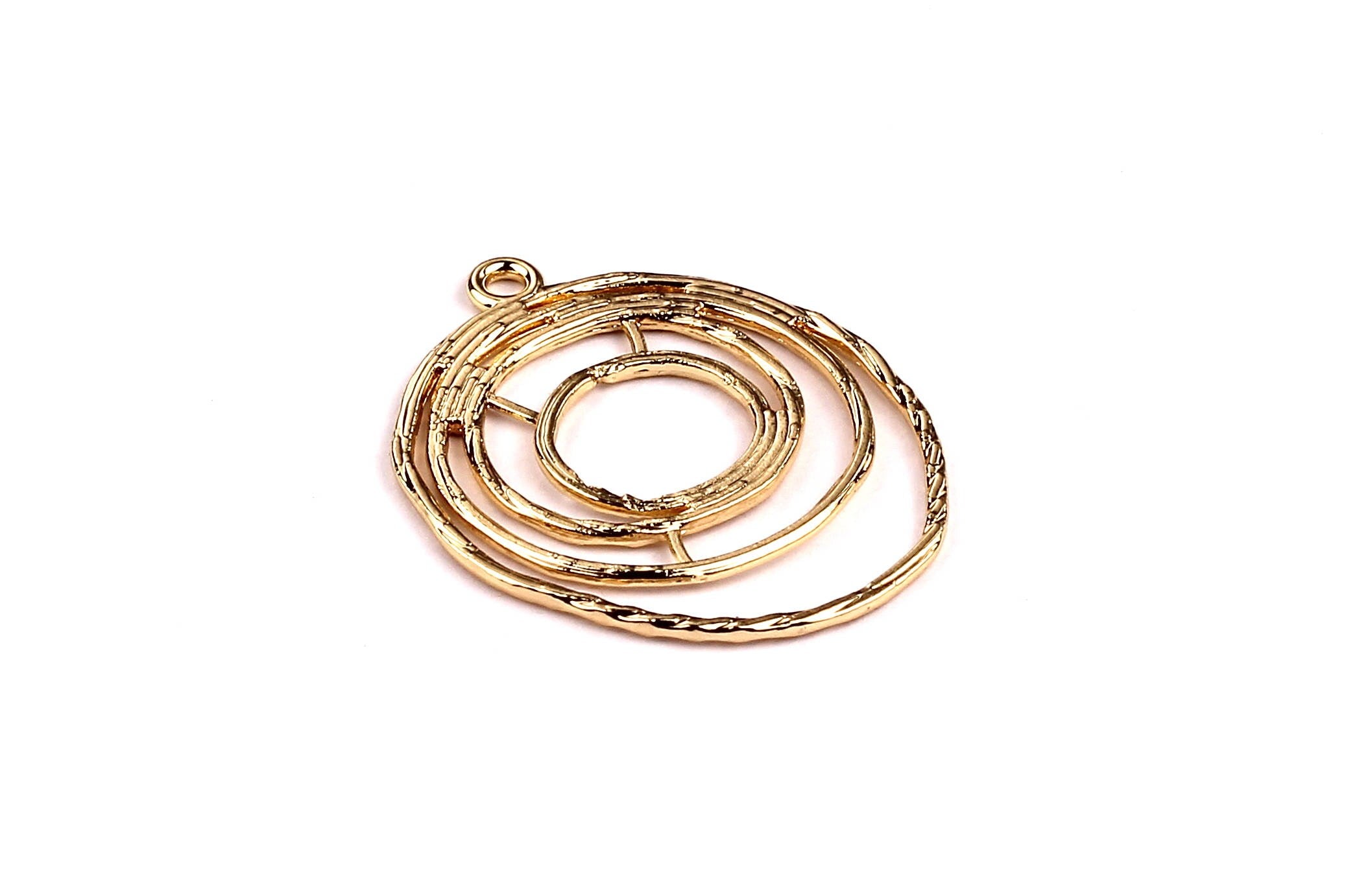 Frame Shaped Charms- Zinc Alloy Earring Findings - Gold Tone - Alloy Pendant for Necklace - Jewelry Supplies - 32x26x1.2mm - ZZ1159 - DOMEDBAZAAR