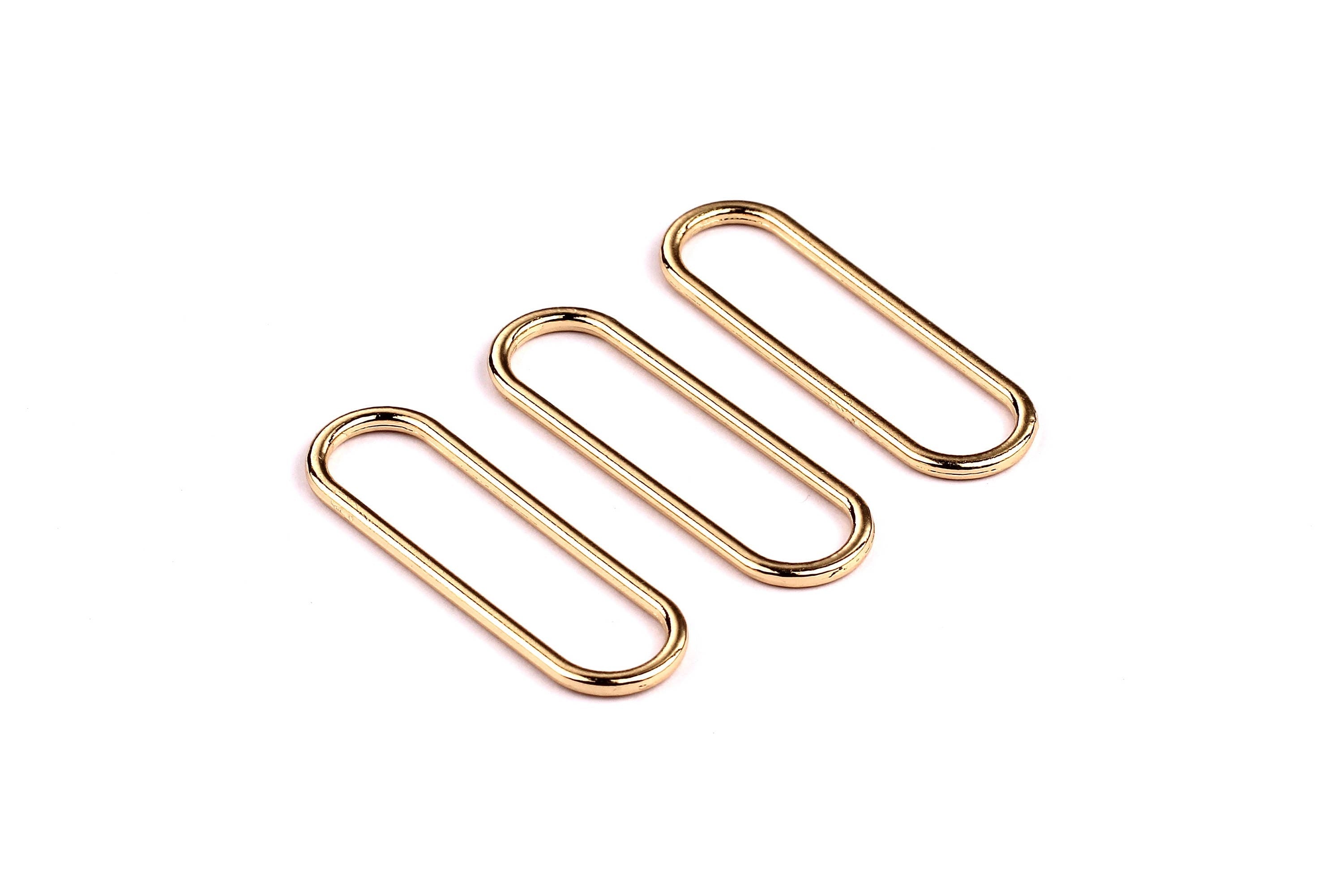 Clip Shaped Charms- Zinc Alloy Earring Findings - Gold Tone Connector - Alloy Pendant for Necklace - Jewelry Supplies - 43x14x2mm - ZZ1160 - DOMEDBAZAAR