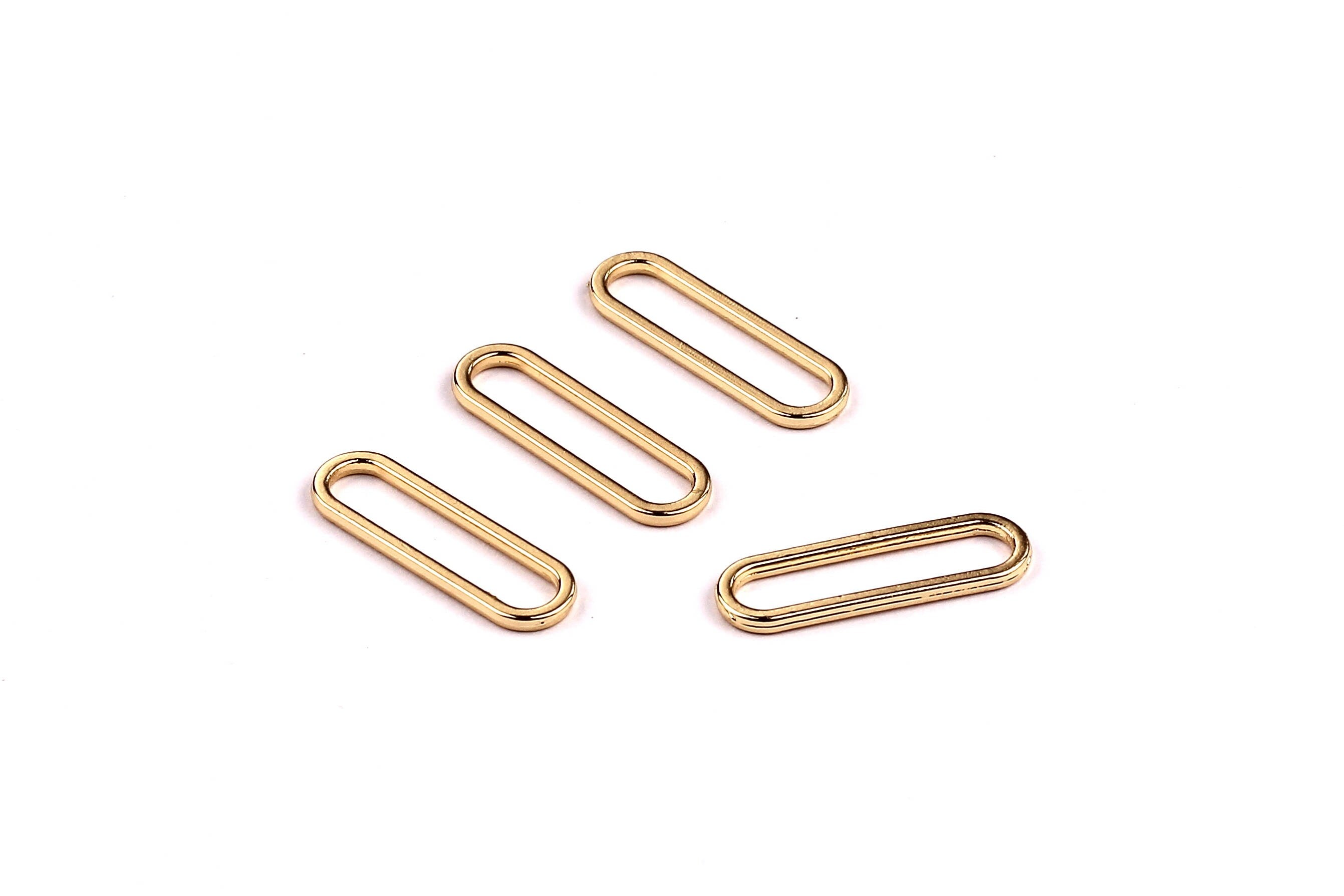 Clip Shaped Charms- Zinc Alloy Earring Findings - Gold Tone Connector - Alloy Pendant for Necklace - Jewelry Supplies - 19x6x1.2mm - ZZ1161 - DOMEDBAZAAR