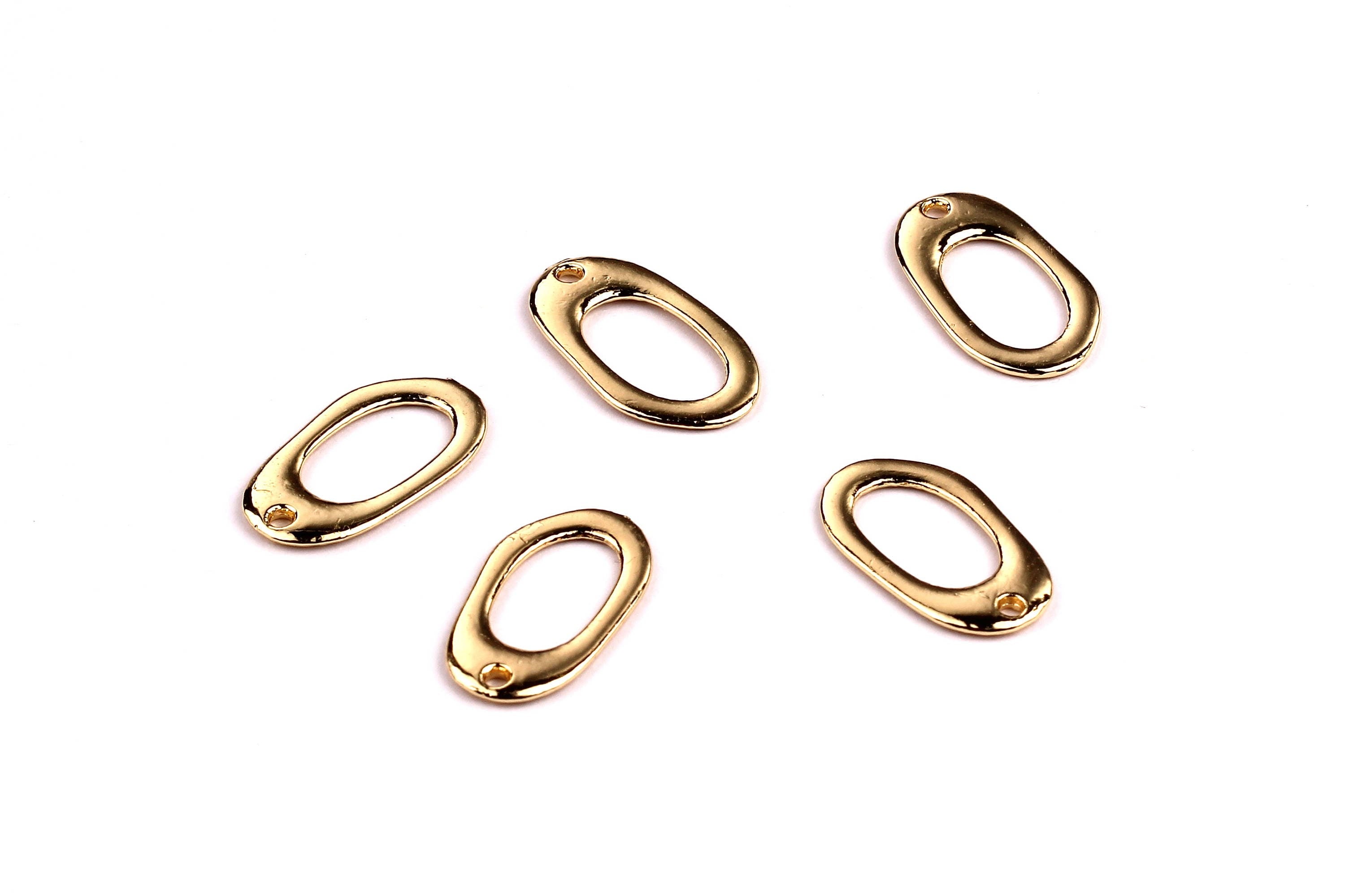 Ellipse Shaped Charms- Zinc Alloy Earring Findings - Gold Tone - Alloy Pendant for Necklace - Jewelry Supplies - 22x12x1.2mm - ZZ1169 - DOMEDBAZAAR