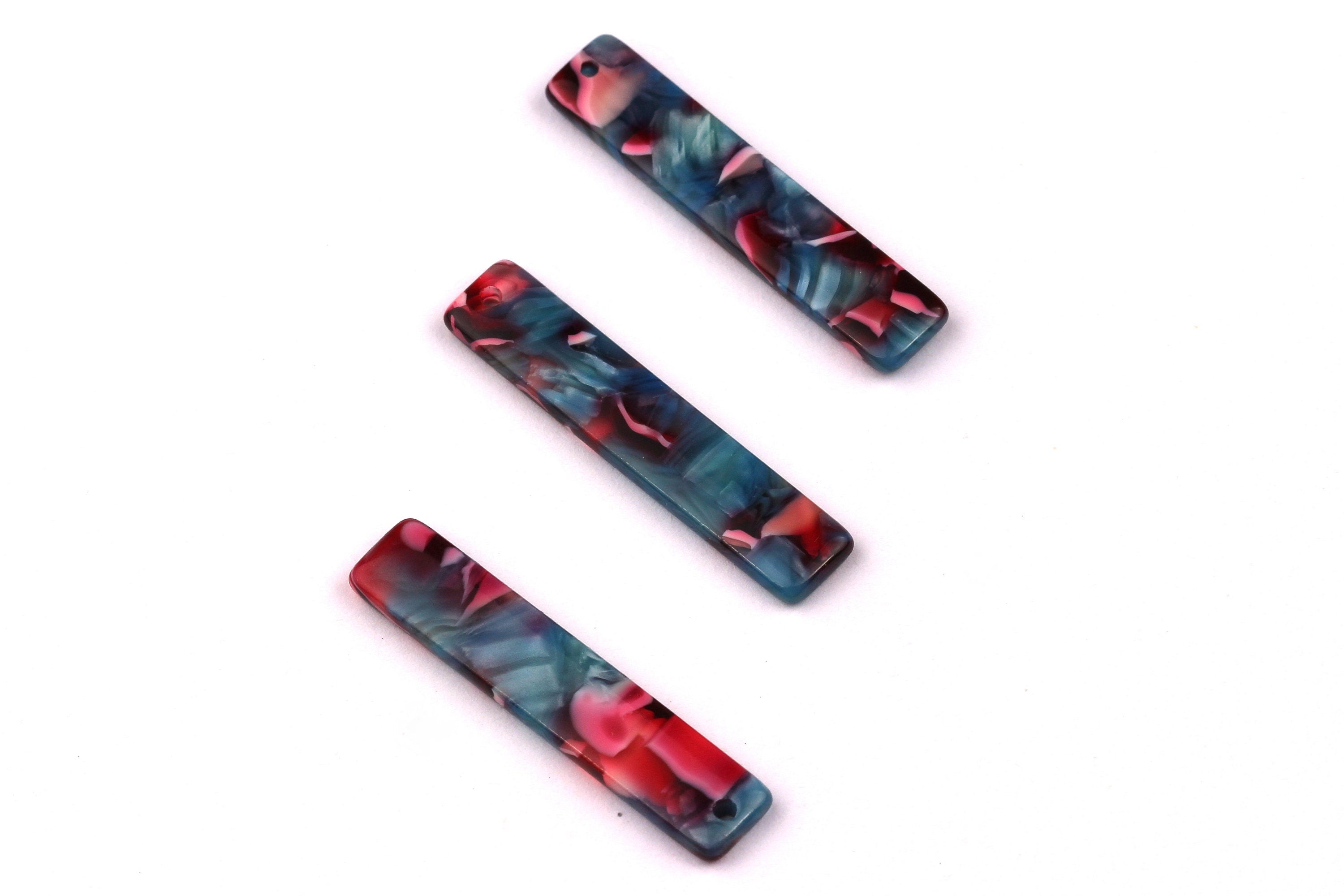 Acetate Stick & Bar Charms - Stick Earrings and Pendant - Earring Findings - Jewelry Supplies - 34x7x2.5mm - AC1026N - DOMEDBAZAAR