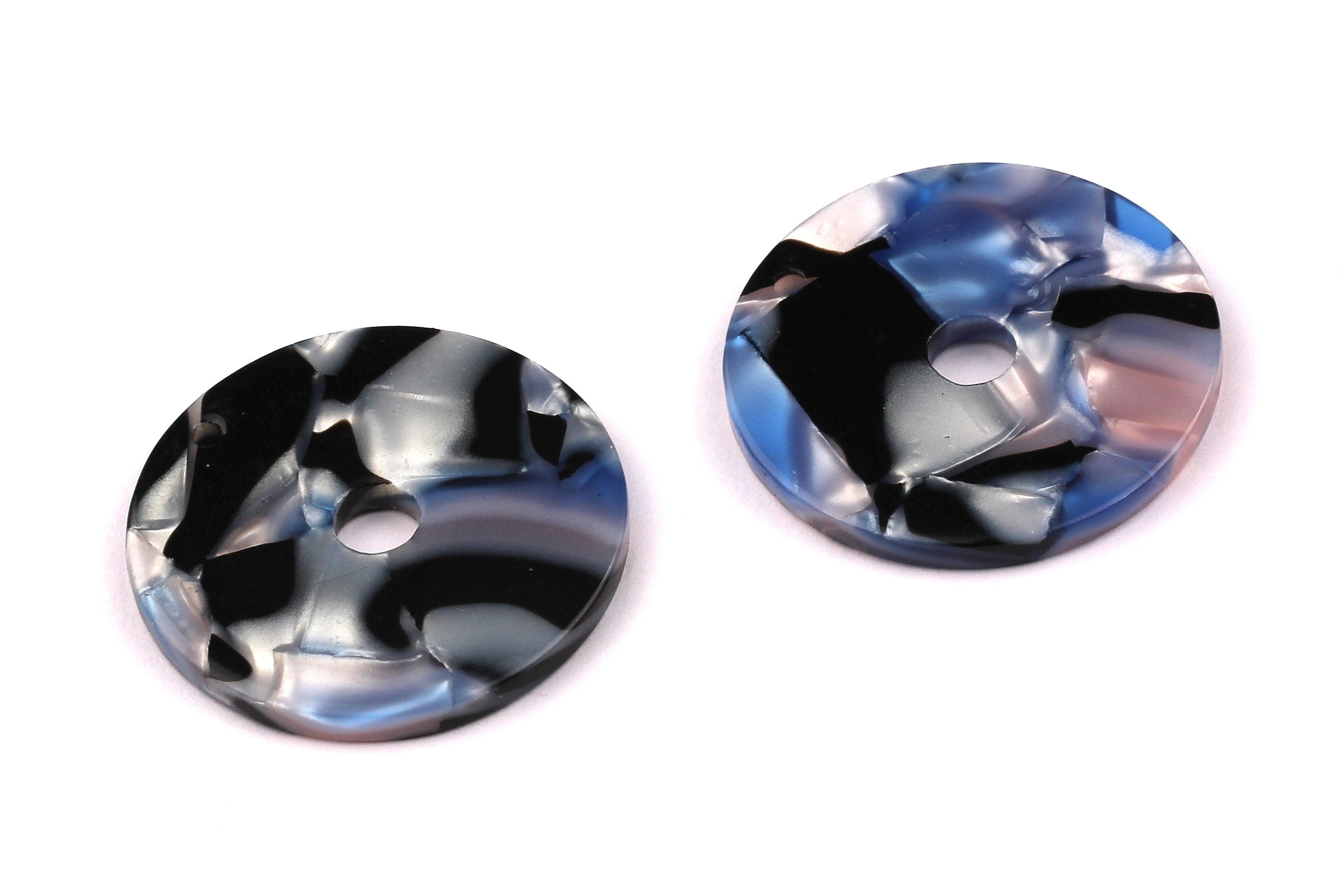 Acetate Circle Charms - Circle Earrings and Pendant - Earring Findings - Jewelry Supplies - 29x2.6mm - AC1018B - DOMEDBAZAAR