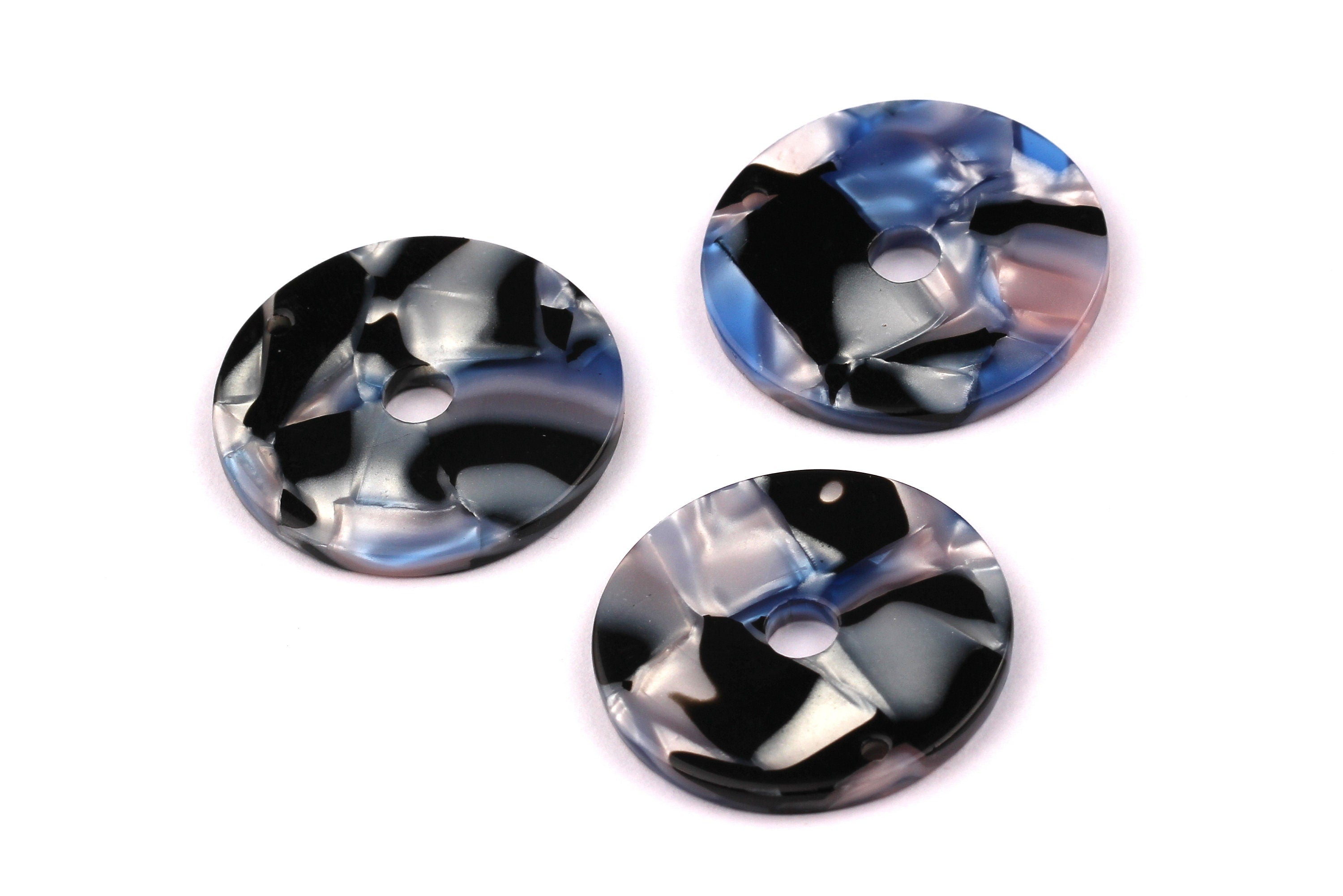 Acetate Circle Charms - Circle Earrings and Pendant - Earring Findings - Jewelry Supplies - 29x2.6mm - AC1018B - DOMEDBAZAAR