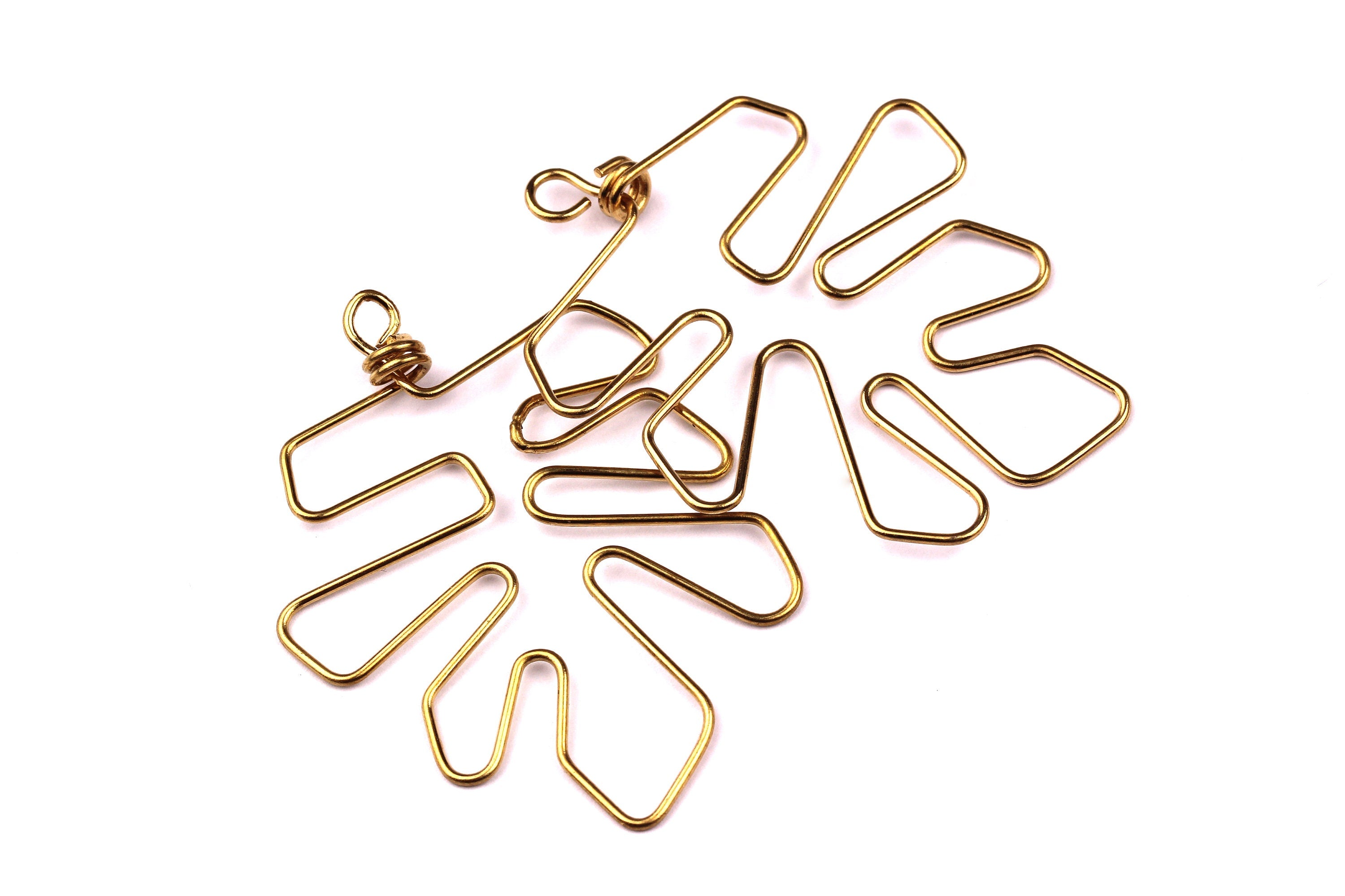 Tropical Monstera Shaped Earring Wire - Raw Brass Earring - Earring Charms - Earring Findings - Jewelry Supplies - 50x43mm PP1338 - DOMEDBAZAAR