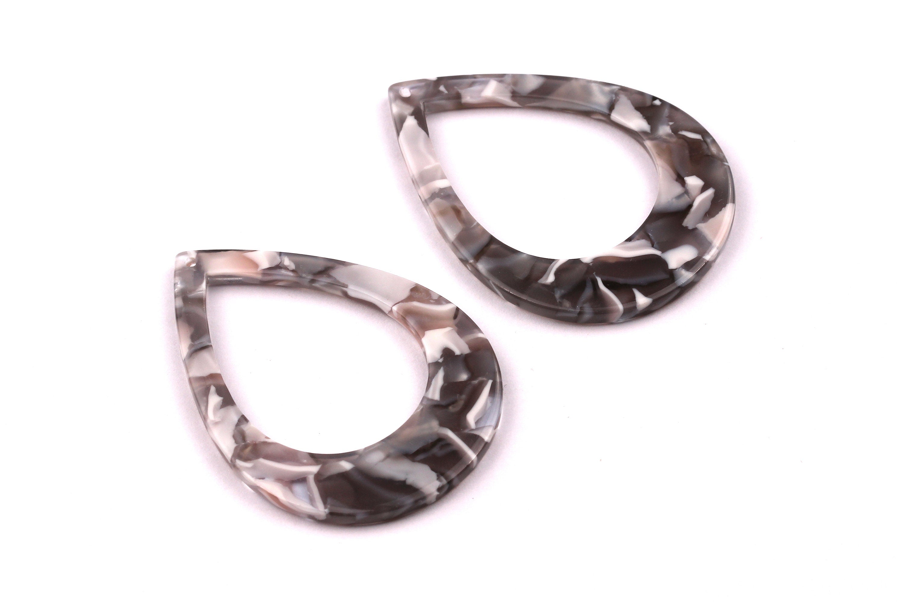 Acetate Drop Charms - Drop Earrings and Pendant - Earring Findings - Jewelry Supplies - Color Code: A20 - 46x2.5mm - AC1022B - DOMEDBAZAAR