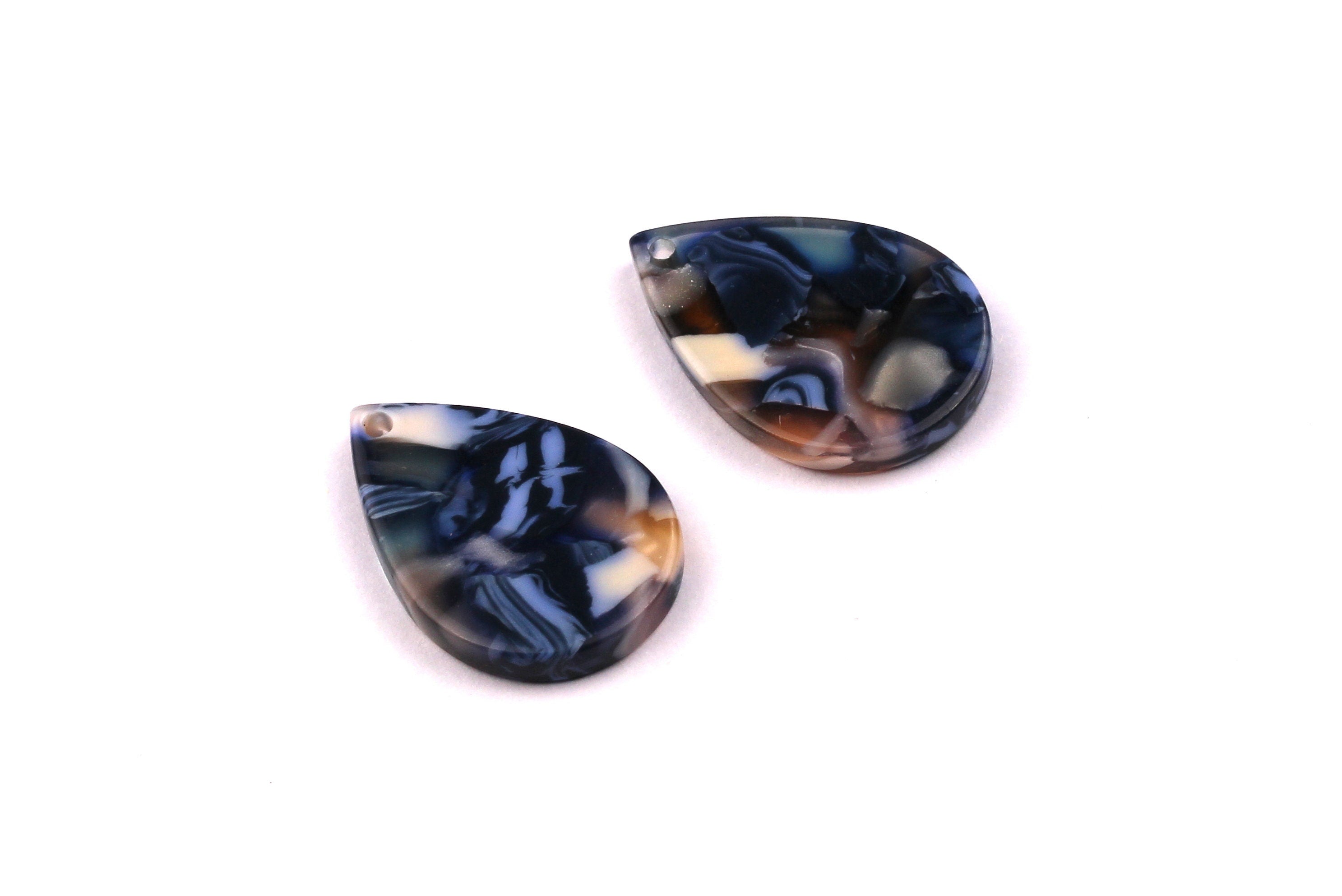 Acetate Drop Charms - Drop Earrings and Pendant - Earring Findings - Jewelry Supplies - Color Code: A19 - 21x2.5mm - AC1024A - DOMEDBAZAAR