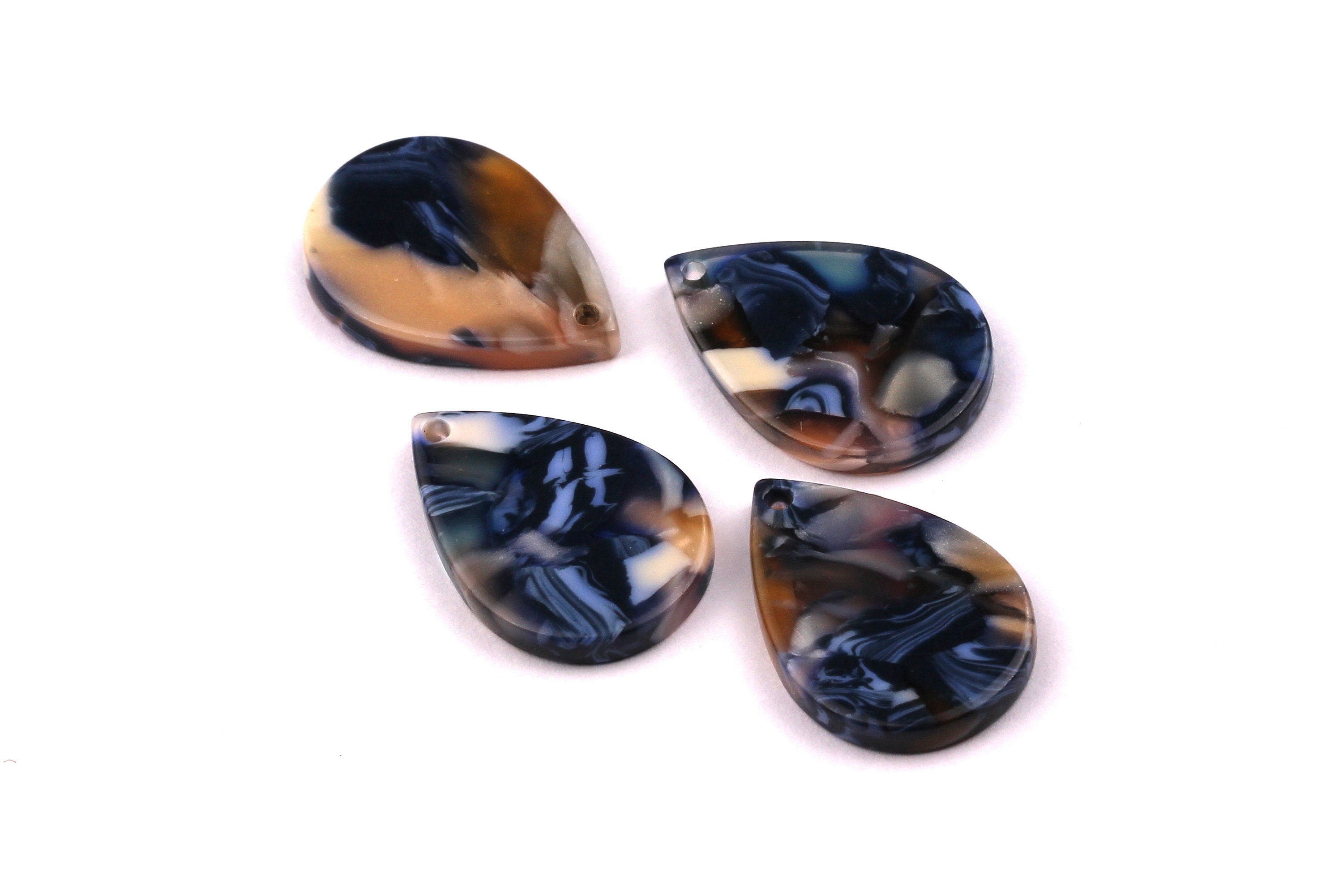 Acetate Drop Charms - Drop Earrings and Pendant - Earring Findings - Jewelry Supplies - Color Code: A19 - 21x2.5mm - AC1024A - DOMEDBAZAAR