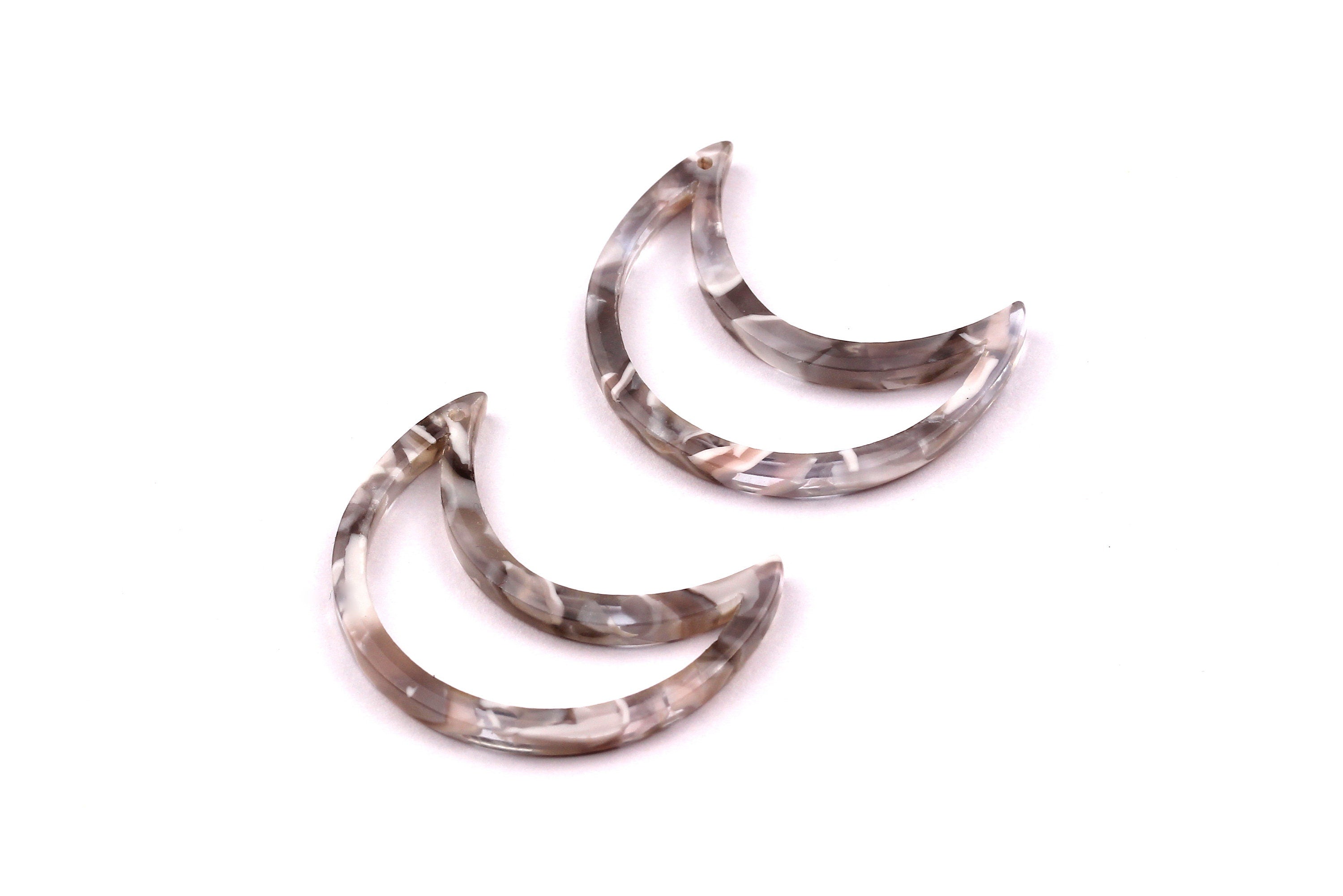Acetate Moon Charms - Moon Earrings and Pendant - Earring Findings - Jewelry Supplies - Color Code: A20 - 31x25mm - AC1030C - DOMEDBAZAAR