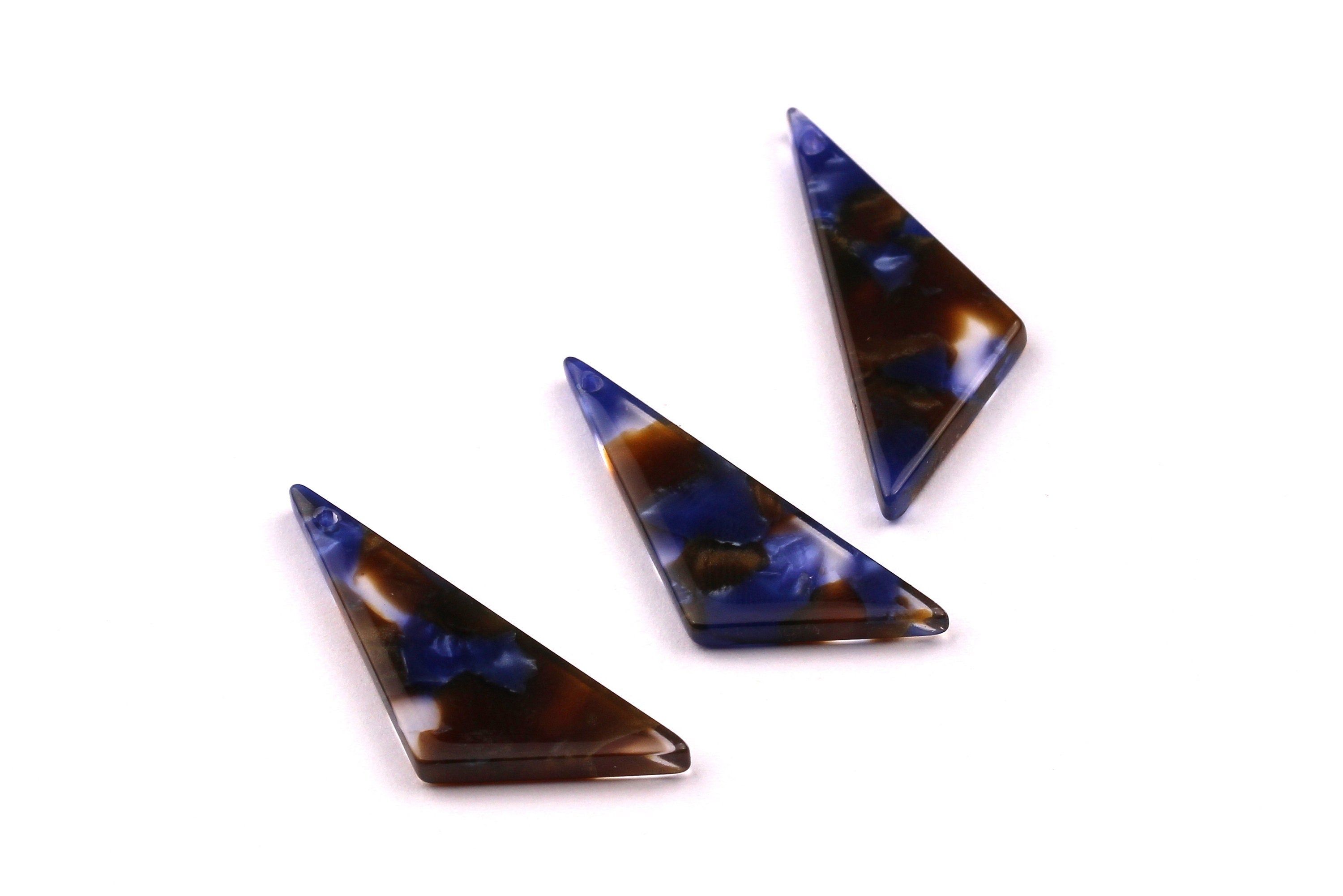 Acetate Triangle Charms - Triangle Earrings and Pendant - Earring Findings - Jewelry Supplies - 31x11mm - AC1027C - DOMEDBAZAAR