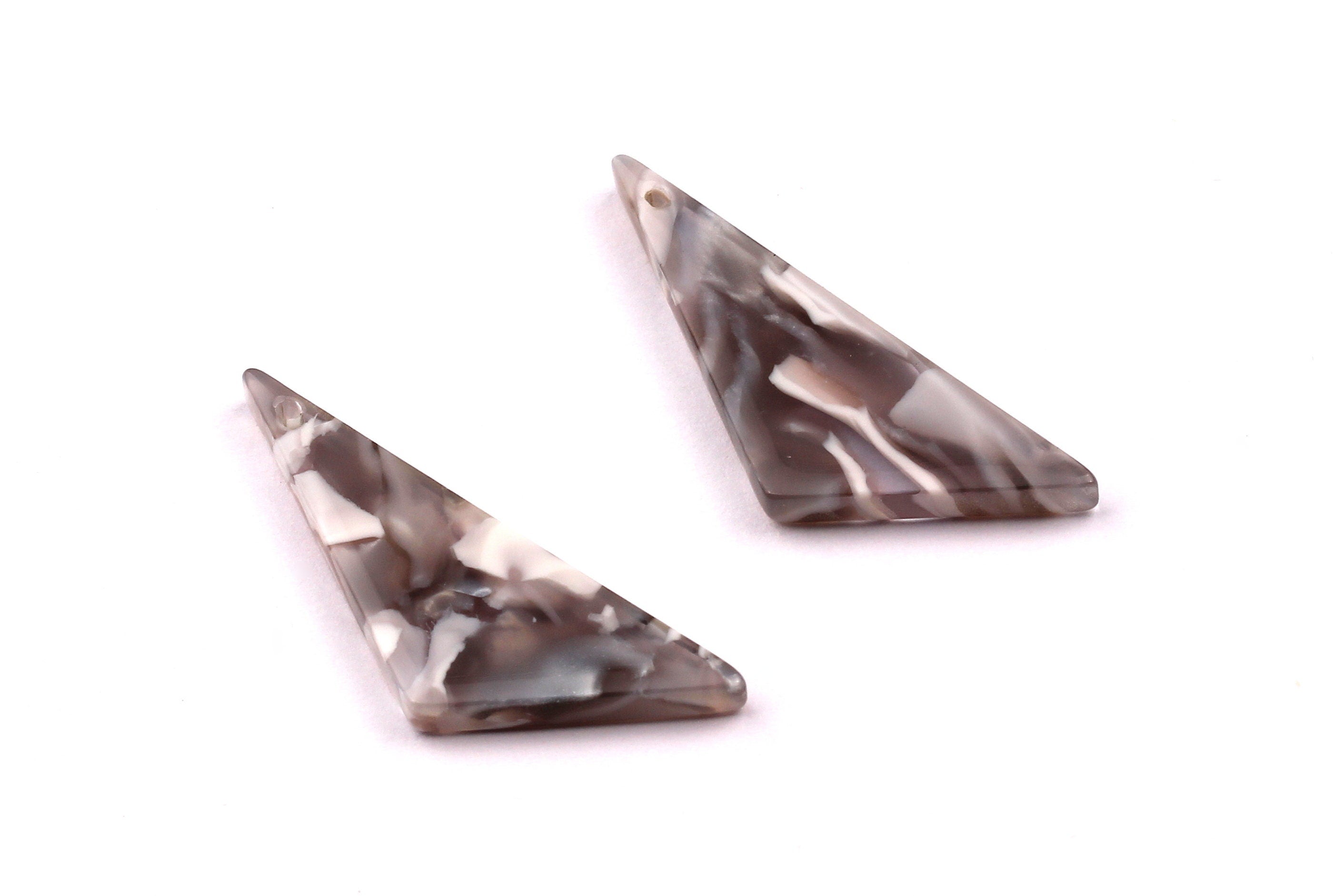Acetate Triangle Charms - Triangle Earrings and Pendant - Earring Findings - Jewelry Supplies - Color Code: A20 - 32x11mm - AC1027H - DOMEDBAZAAR