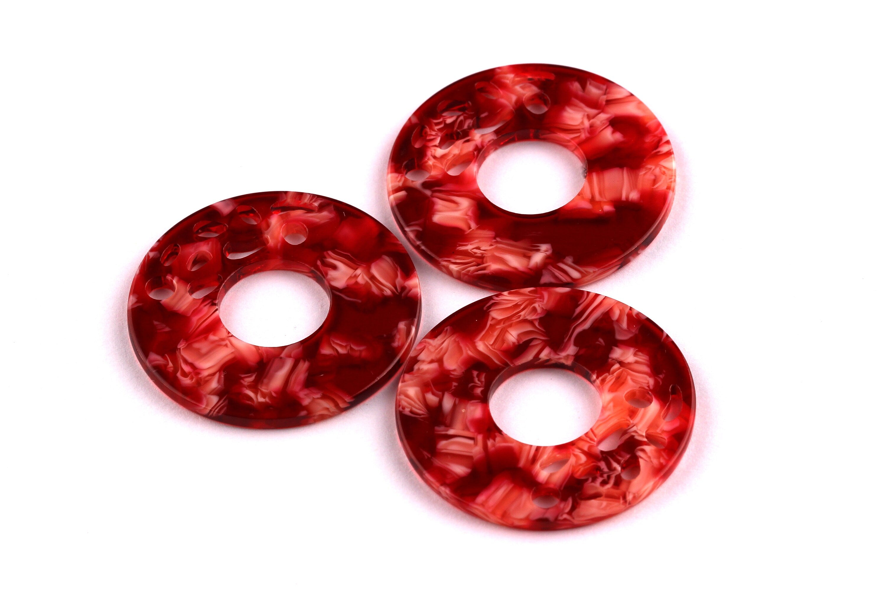 Acetate Circle Charms - Circle Earrings and Pendant - Earring Findings - Jewelry Supplies - Color Code: A29 - 40x2.5mm - AC1032D - DOMEDBAZAAR