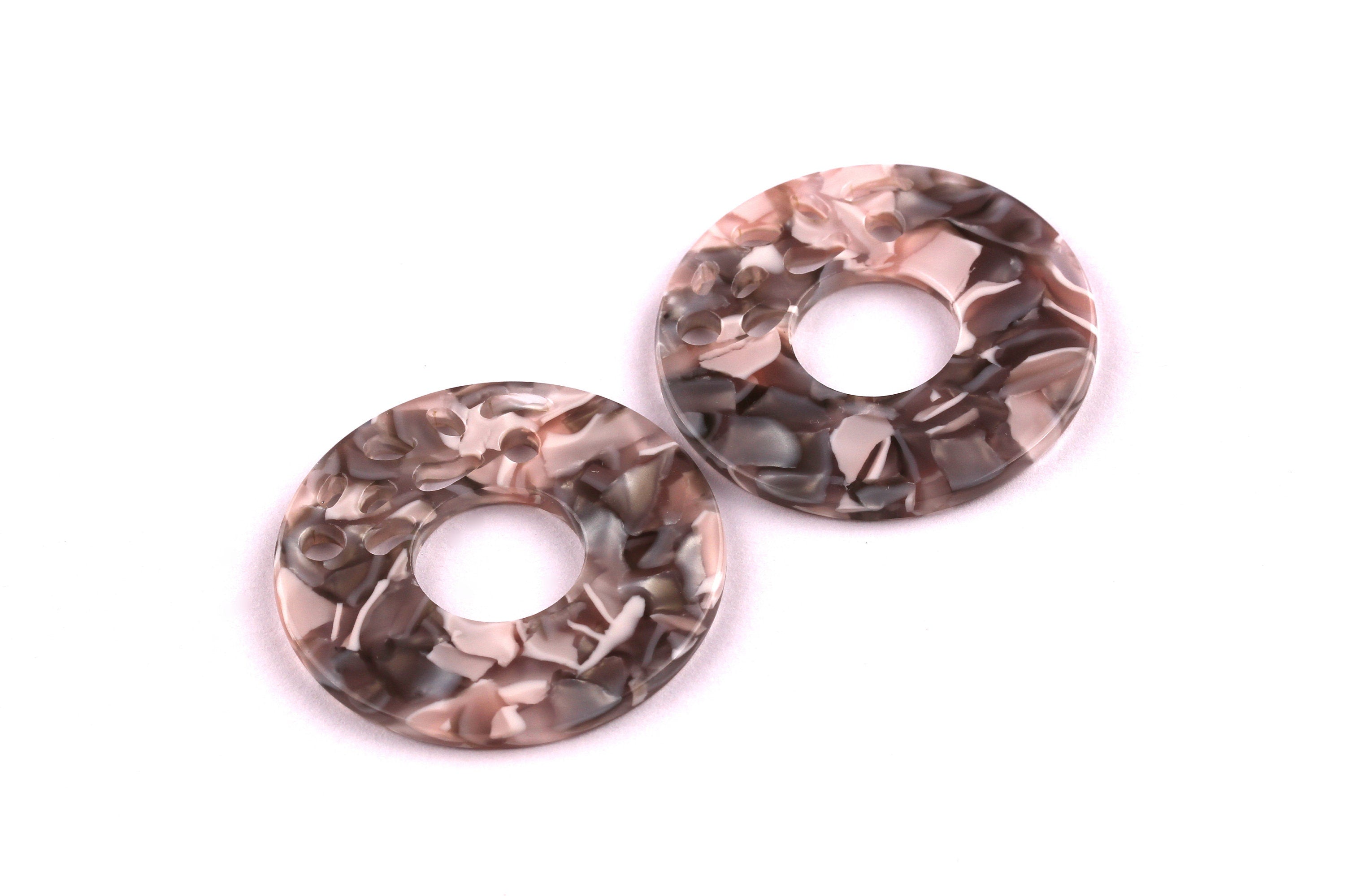 Acetate Circle Charms - Circle Earrings and Pendant - Earring Findings - Jewelry Supplies - Color Code: A20 - 40x2.5mm - AC1032G - DOMEDBAZAAR