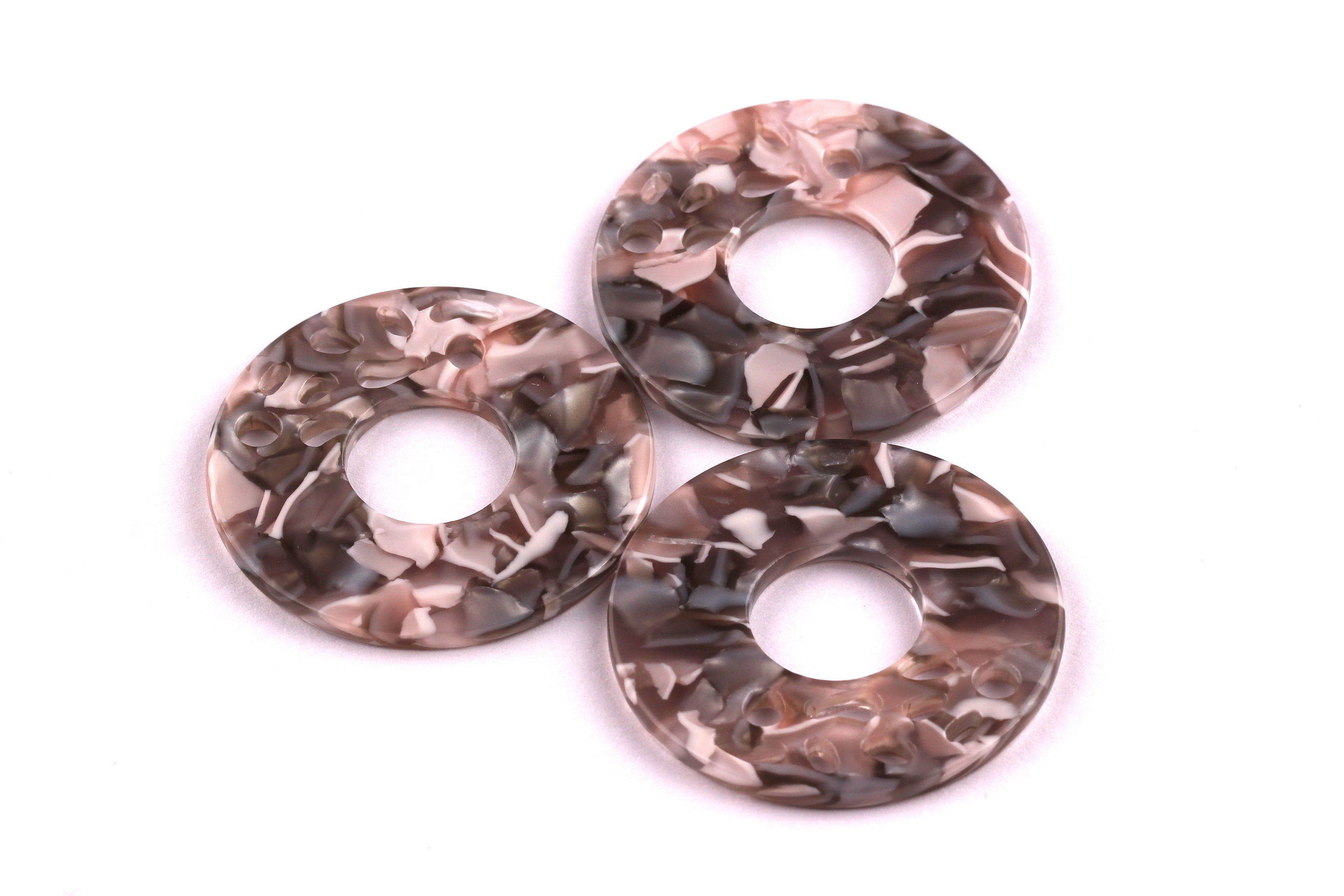 Acetate Circle Charms - Circle Earrings and Pendant - Earring Findings - Jewelry Supplies - Color Code: A20 - 40x2.5mm - AC1032G - DOMEDBAZAAR