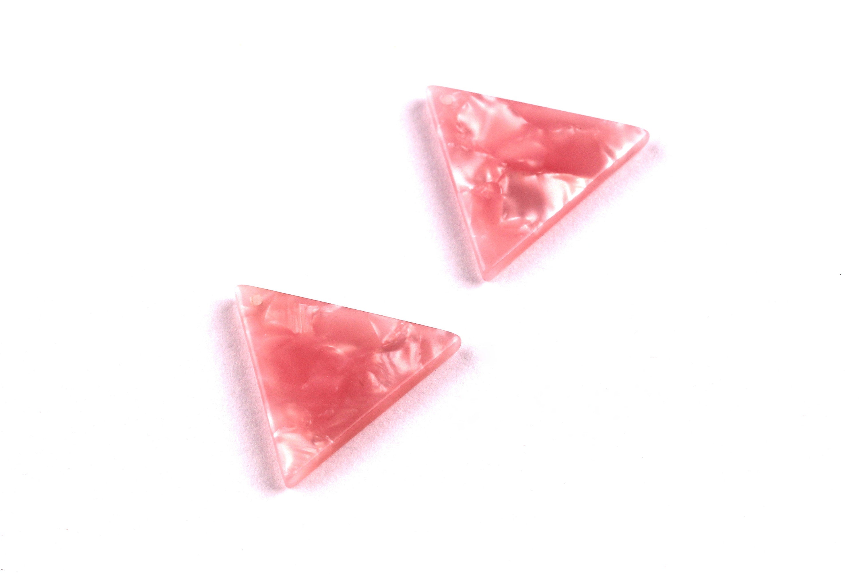 Acetate Triangle Charms - Triangle Earrings and Pendant - Earring Findings - Jewelry Supplies - Color Code: A28 - 19x22x2.5mm - AC1042B - DOMEDBAZAAR