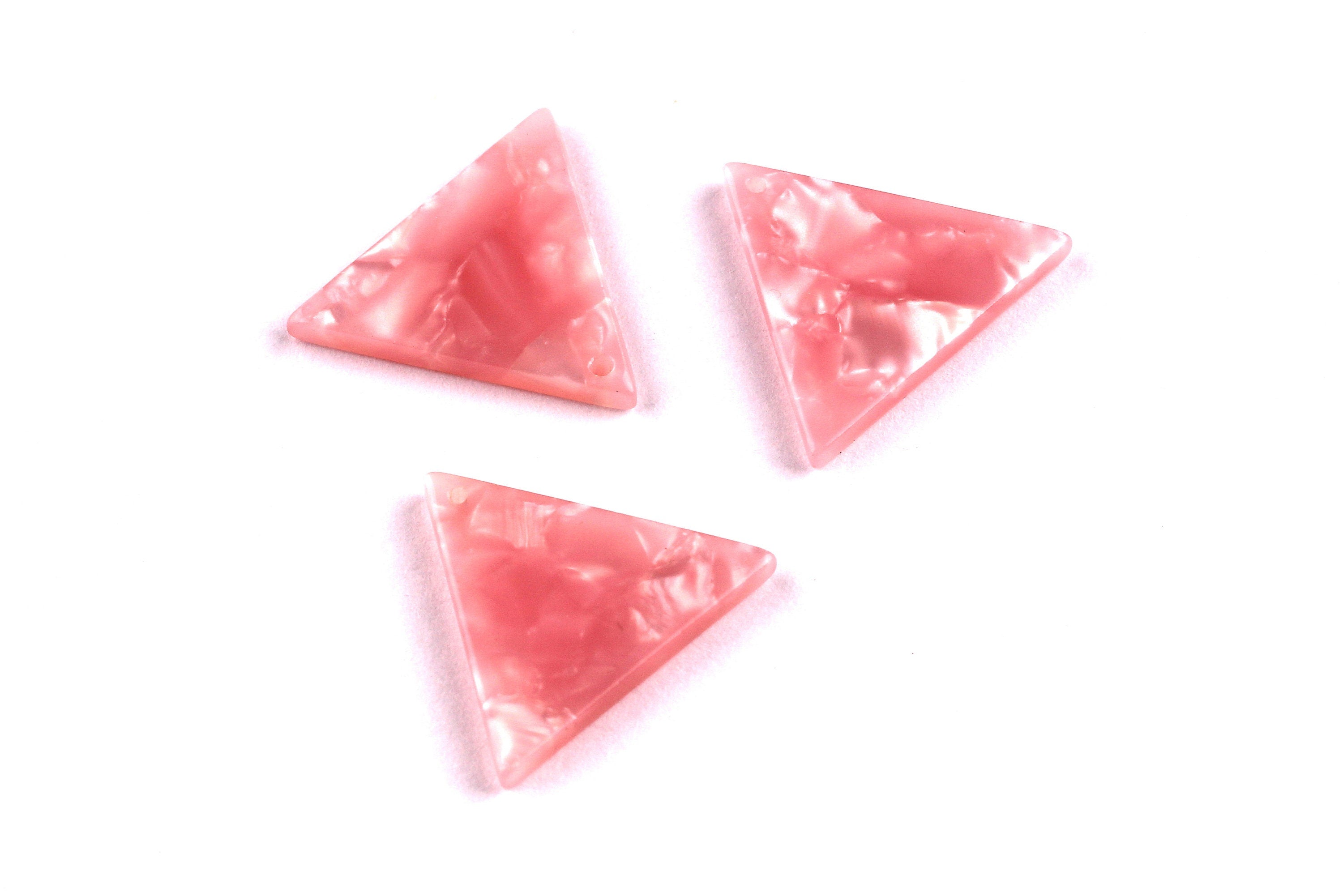 Acetate Triangle Charms - Triangle Earrings and Pendant - Earring Findings - Jewelry Supplies - Color Code: A28 - 19x22x2.5mm - AC1042B - DOMEDBAZAAR