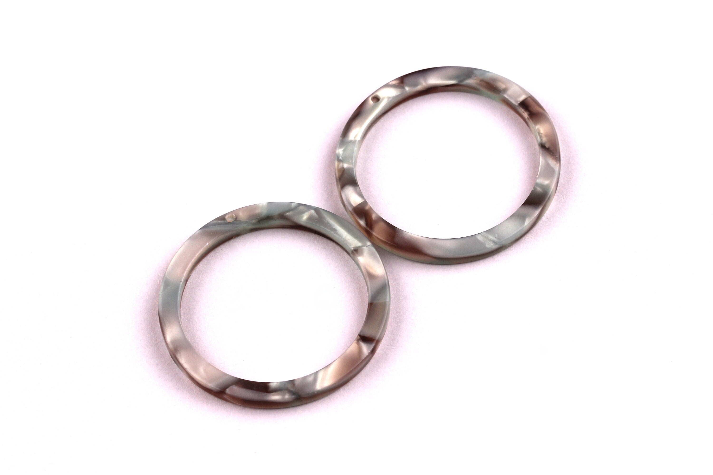 Acetate Circle Charms - Circle Earring and Pendant - Earring Findings - Jewelry Supplies - Color Code: A20 - 32x2.5mm - AC1043B - DOMEDBAZAAR