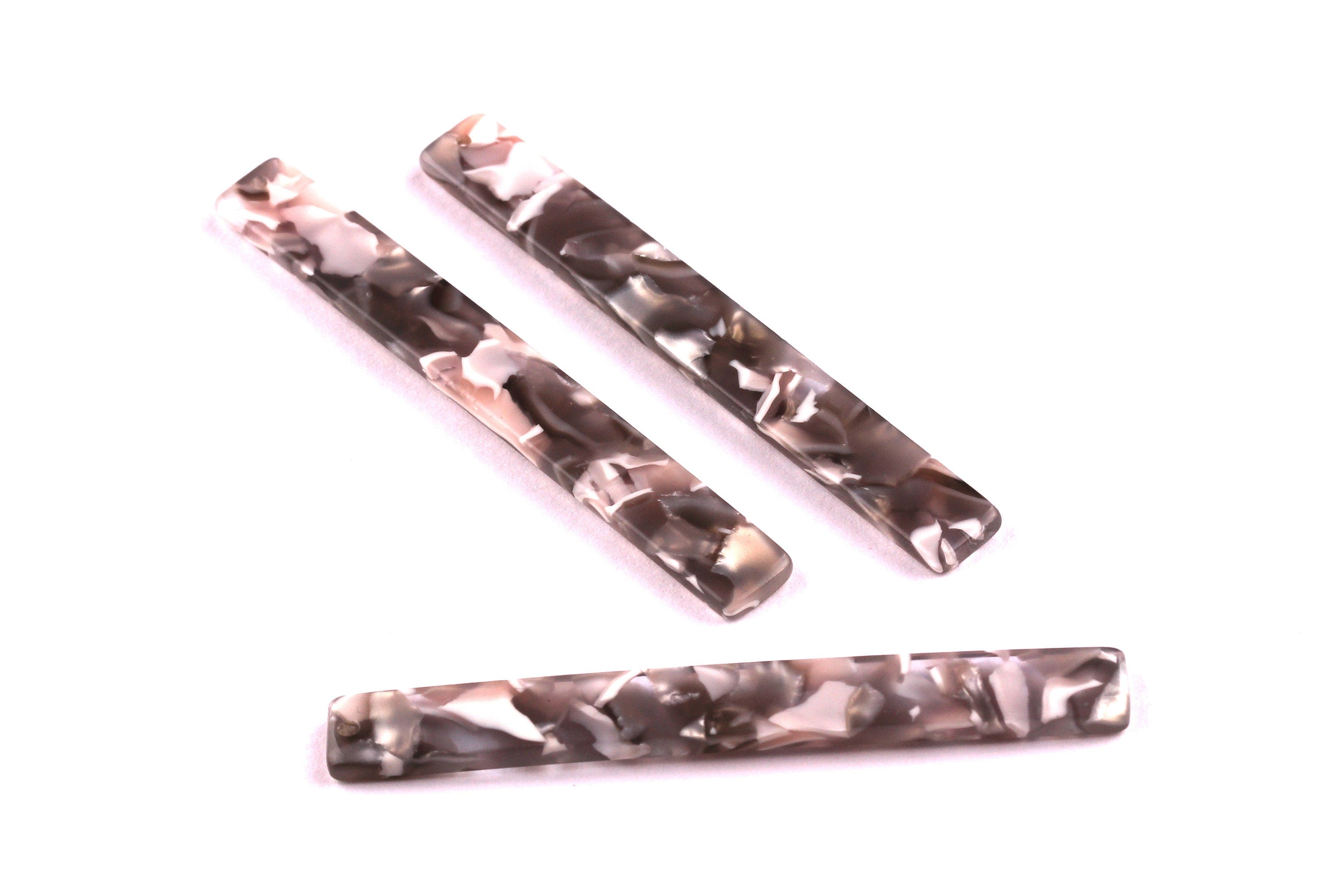 Acetate Stick Charms - Bar Earrings and Pendant - Earring Findings  - Jewelry Supplies - Color Code: A20 - 59x7x2.5mm - AC1049C - DOMEDBAZAAR