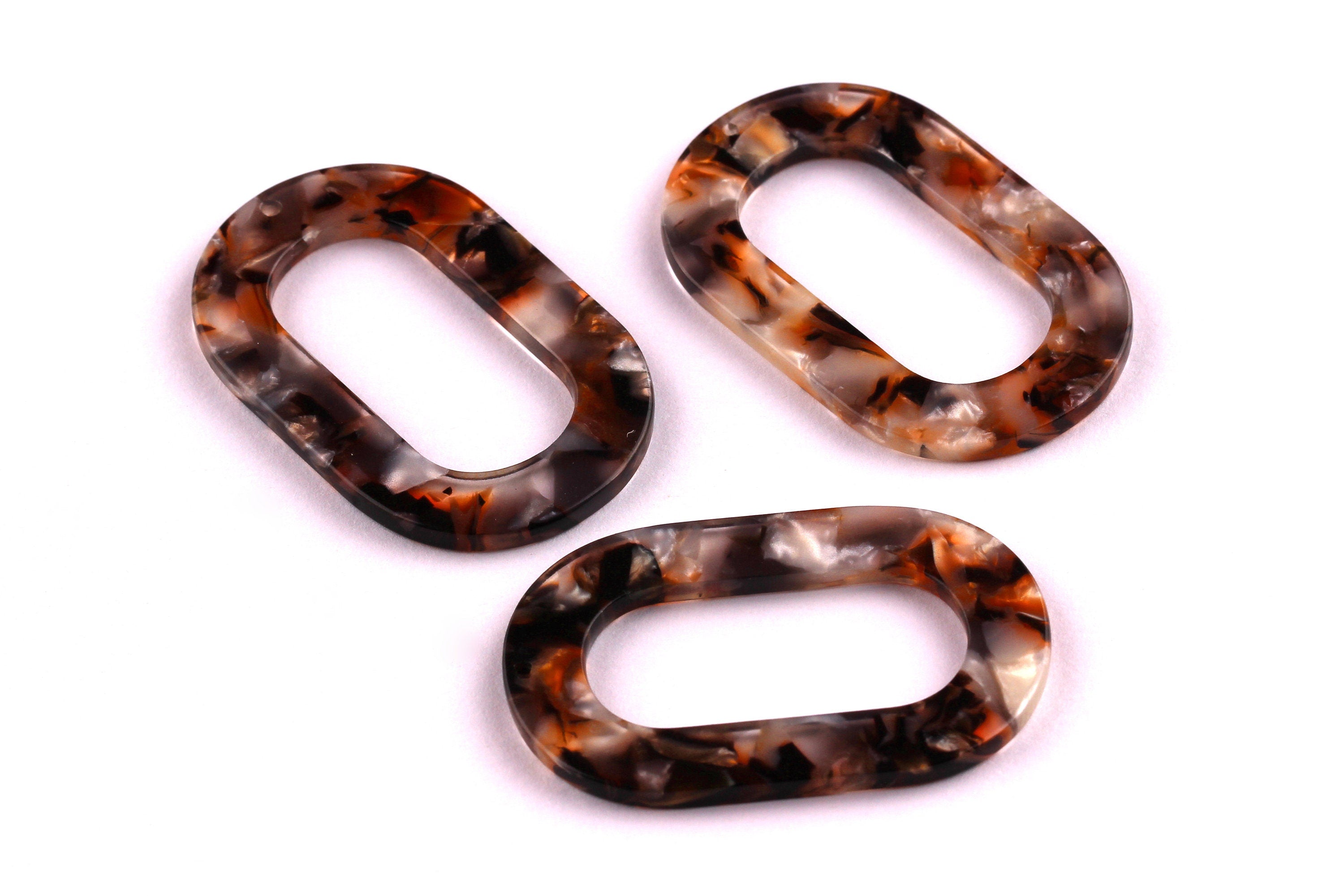 Acetate Oval Charms - Oval Earrings and Pendant - Earring Findings - Jewelry Supplies - 44x28x2.5mm - AC1003F - DOMEDBAZAAR