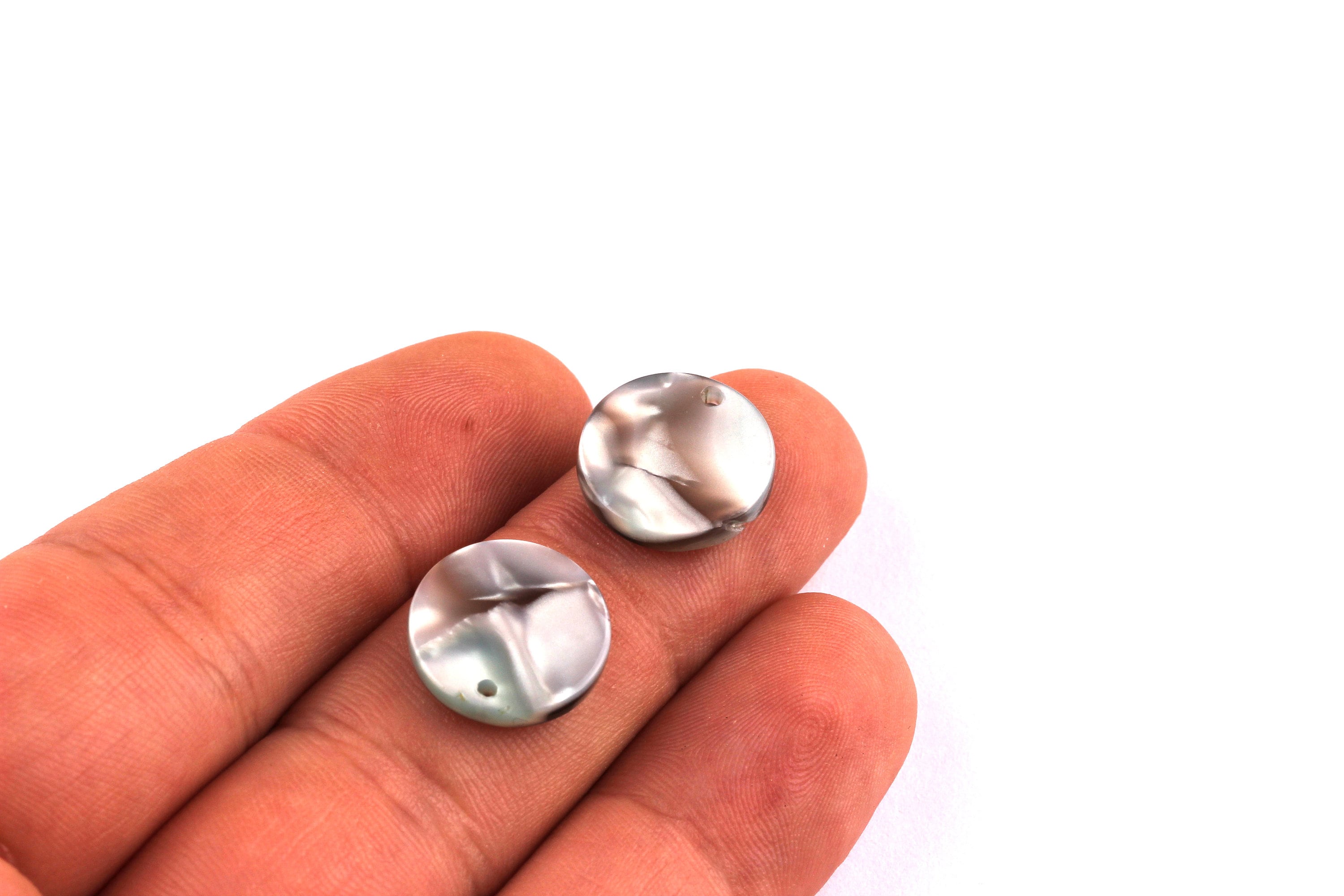 Acetate Coin & Round Charms - Coin and Round Earrings and Pendant - Earring Findings - Color Code: A22 -14.5x2.5mm - AC1064G - DOMEDBAZAAR