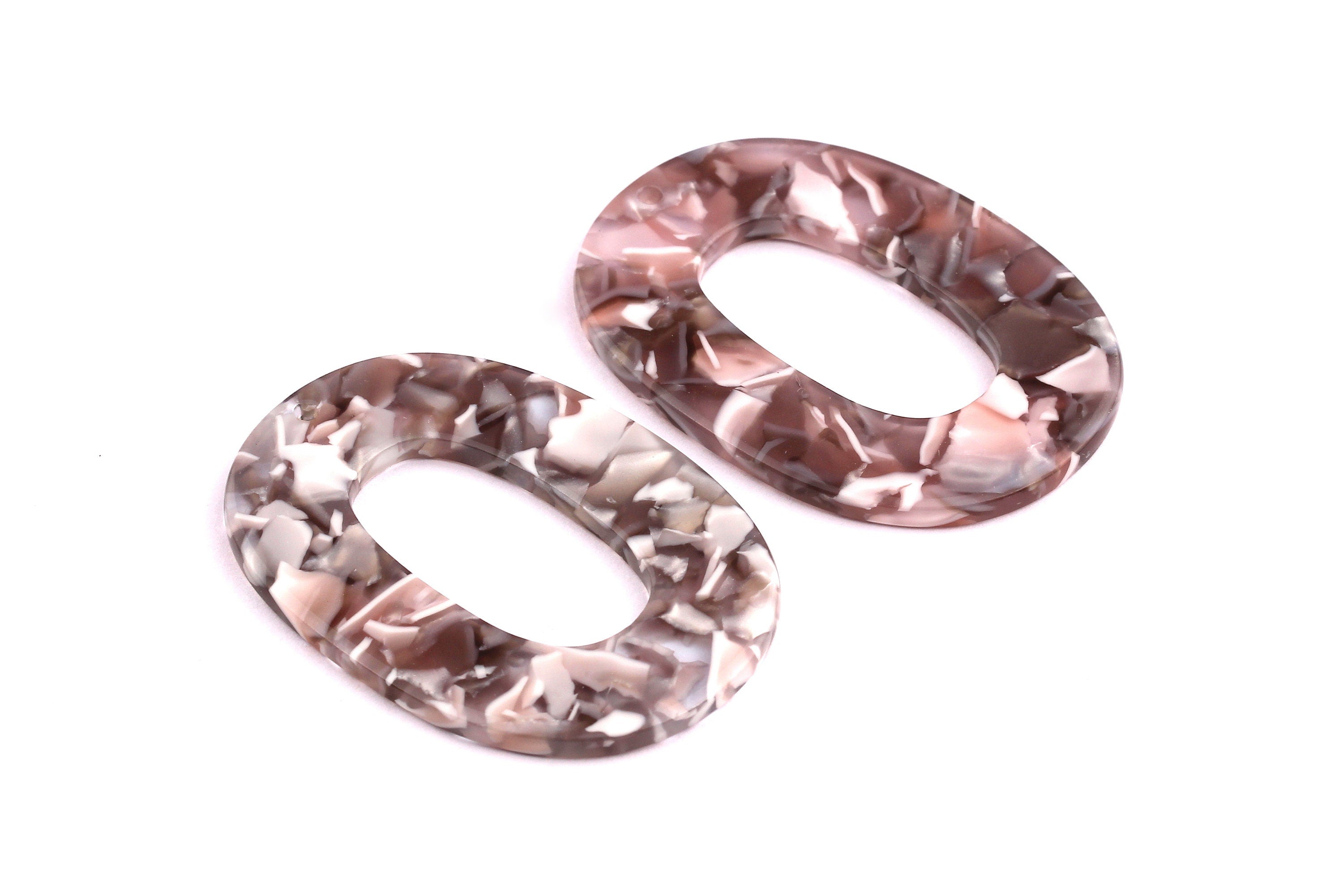 Acetate Oval Charms - Oval Earrings and Pendant - Earring Findings - Jewelry Suppliess - Color Code: A20 - 47x35x2.5mm - AC1065E - DOMEDBAZAAR
