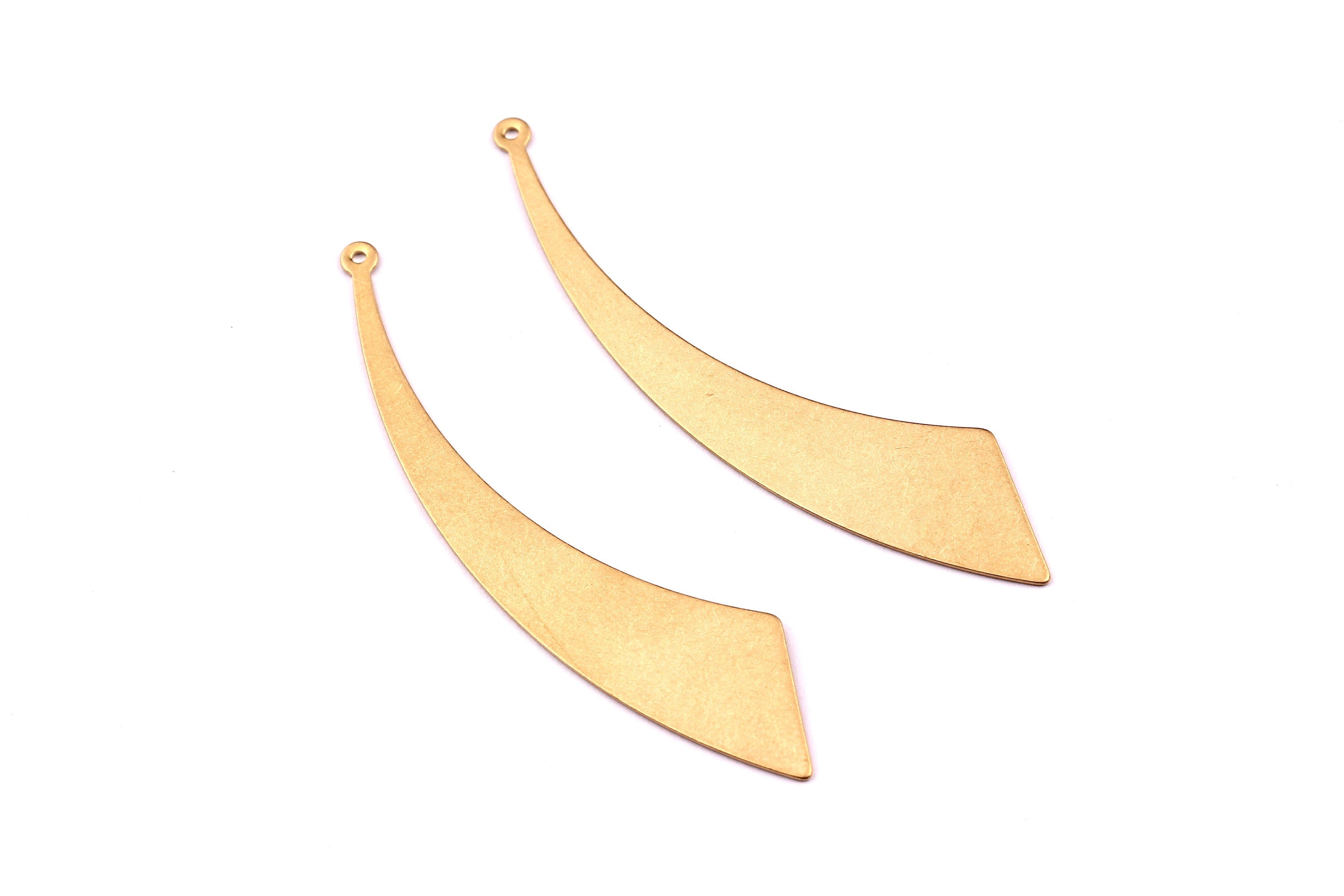 Brass Sword Charms - Sword Shpaed Raw Brass Charm - Sword Pendant - Jewelry Supplies - 60x12x0.5mm - PP1159 - DOMEDBAZAAR