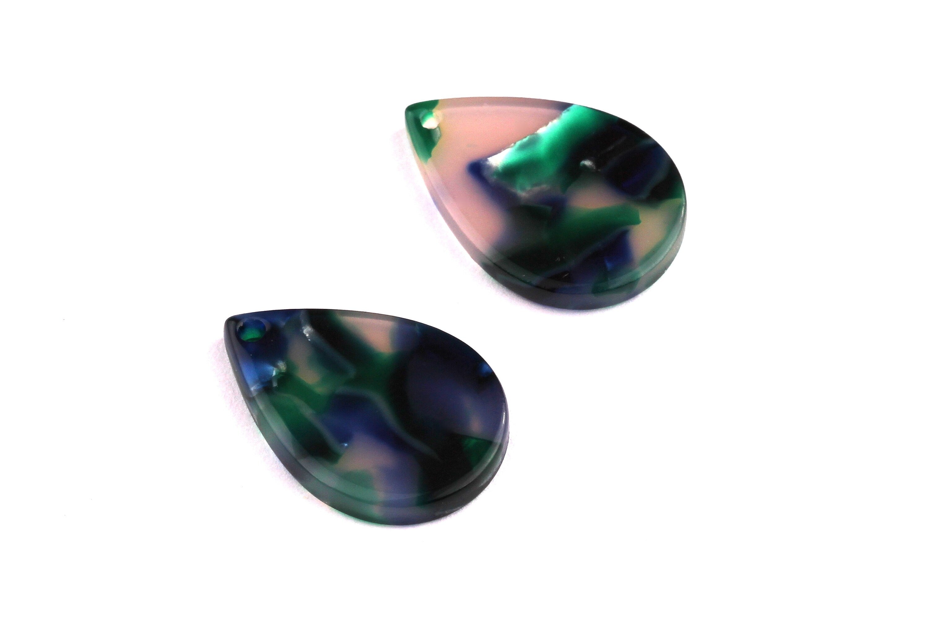 Acetate Drop Charms - Drop Earrings and Pendant - Earring Findings - Jewelry Supplies - Color Code: A18 - 21x2.5 mm - AC1024E - DOMEDBAZAAR