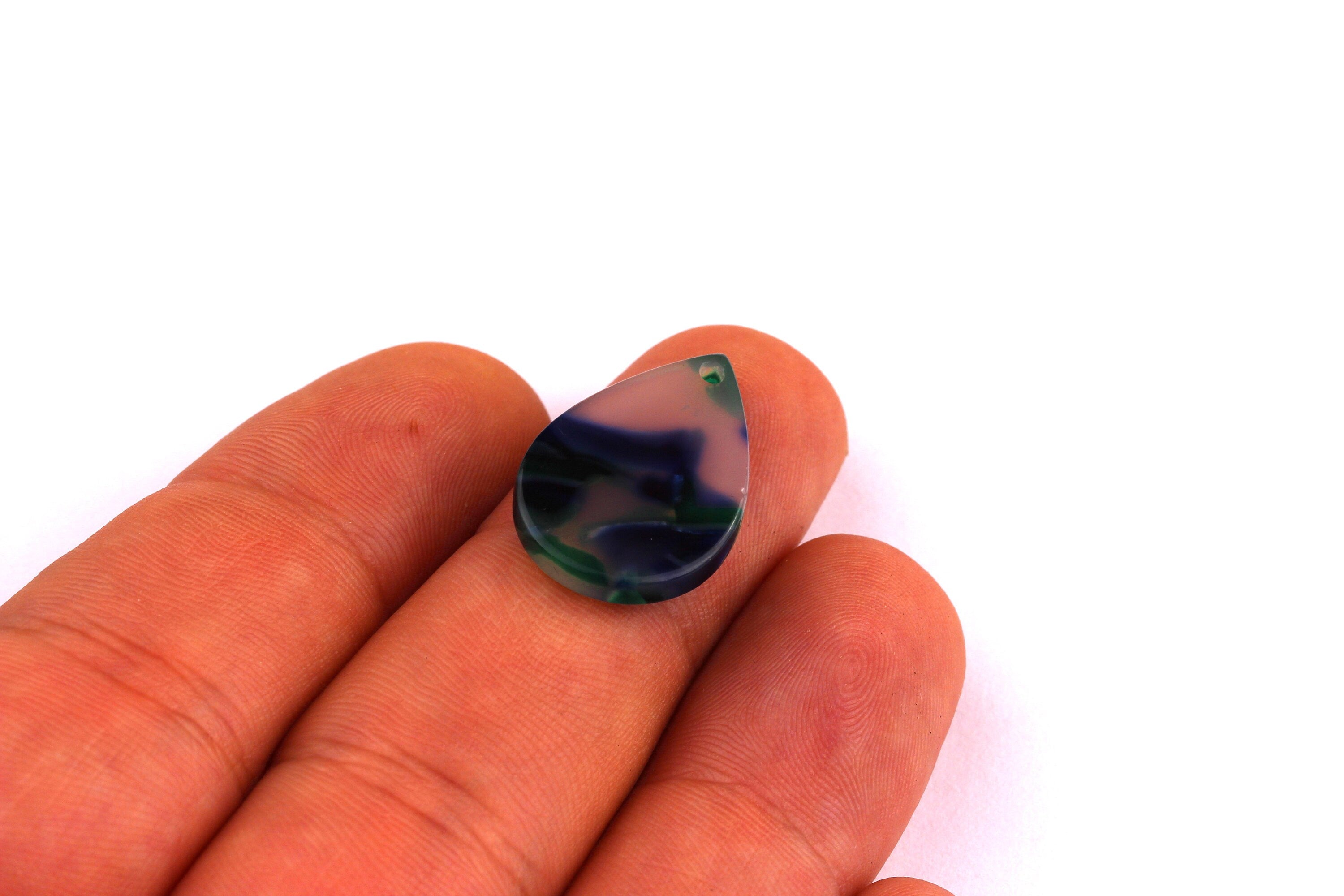 Acetate Drop Charms - Drop Earrings and Pendant - Earring Findings - Jewelry Supplies - Color Code: A18 - 21x2.5 mm - AC1024E - DOMEDBAZAAR
