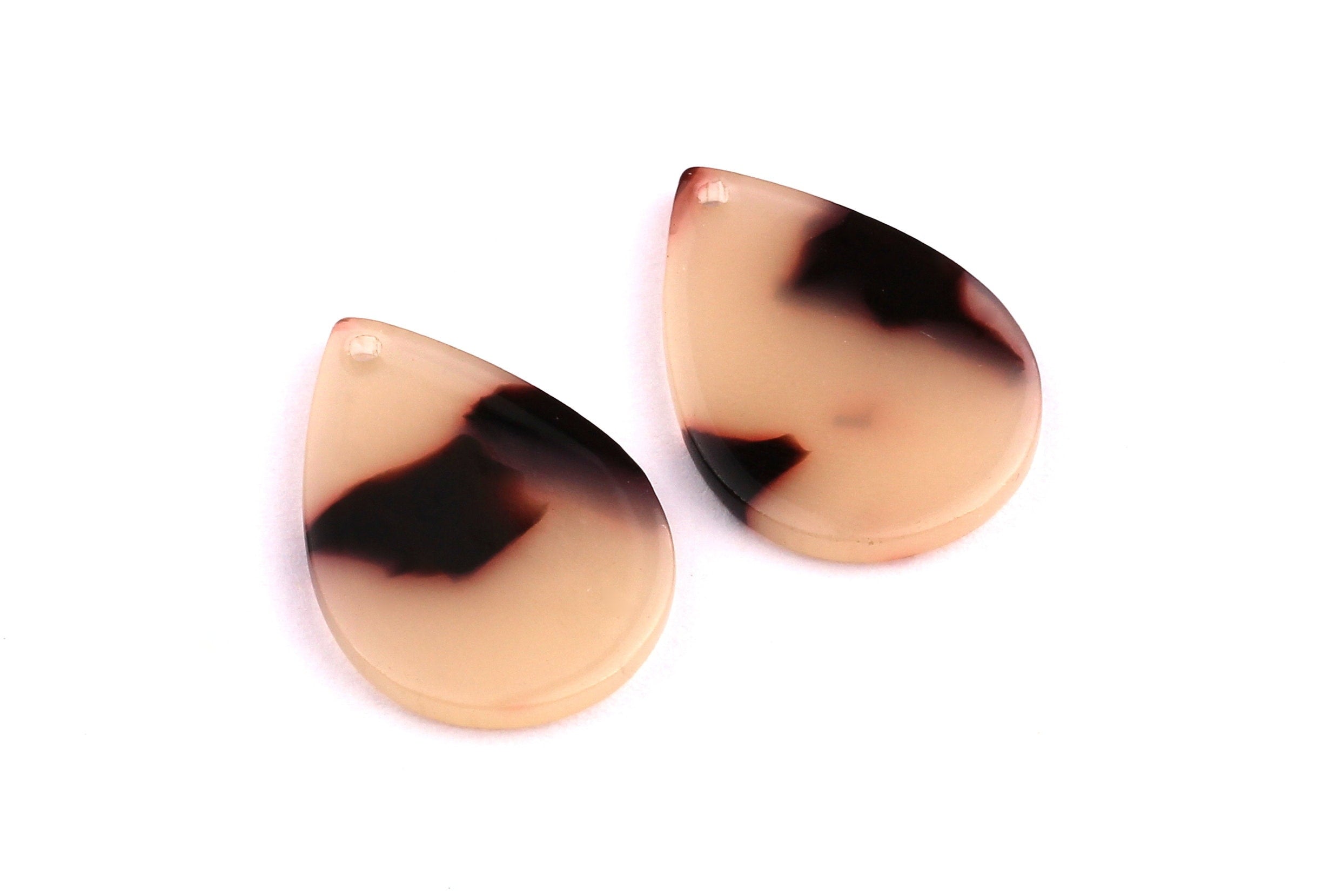 Acetate Drop Charms - Blonde Tortoise Shell Earrings - Drop Earrings and Pendant - Earring Findings - Color Code: A07 - 21x2.5 mm - AC1024G - DOMEDBAZAAR