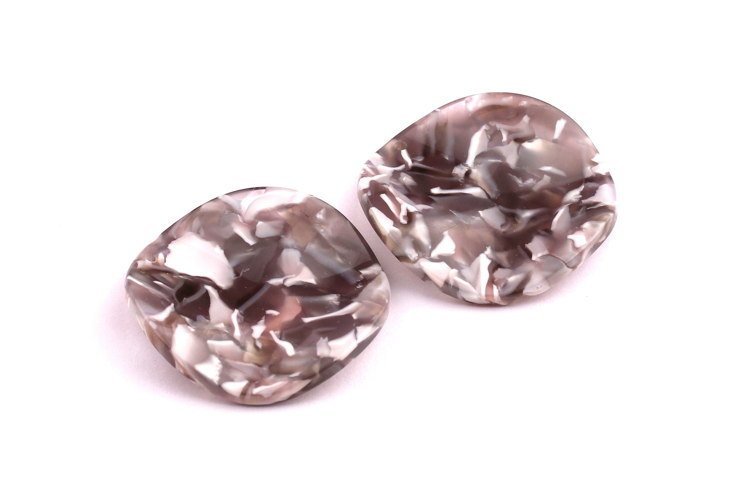 Acetate Wavy Disc Charms - Wavy Disc Earrings and Pendant - Earring Findings - Jewelry Supplies - Color Code: A20 - 34x2.5mm - AC1066E - DOMEDBAZAAR