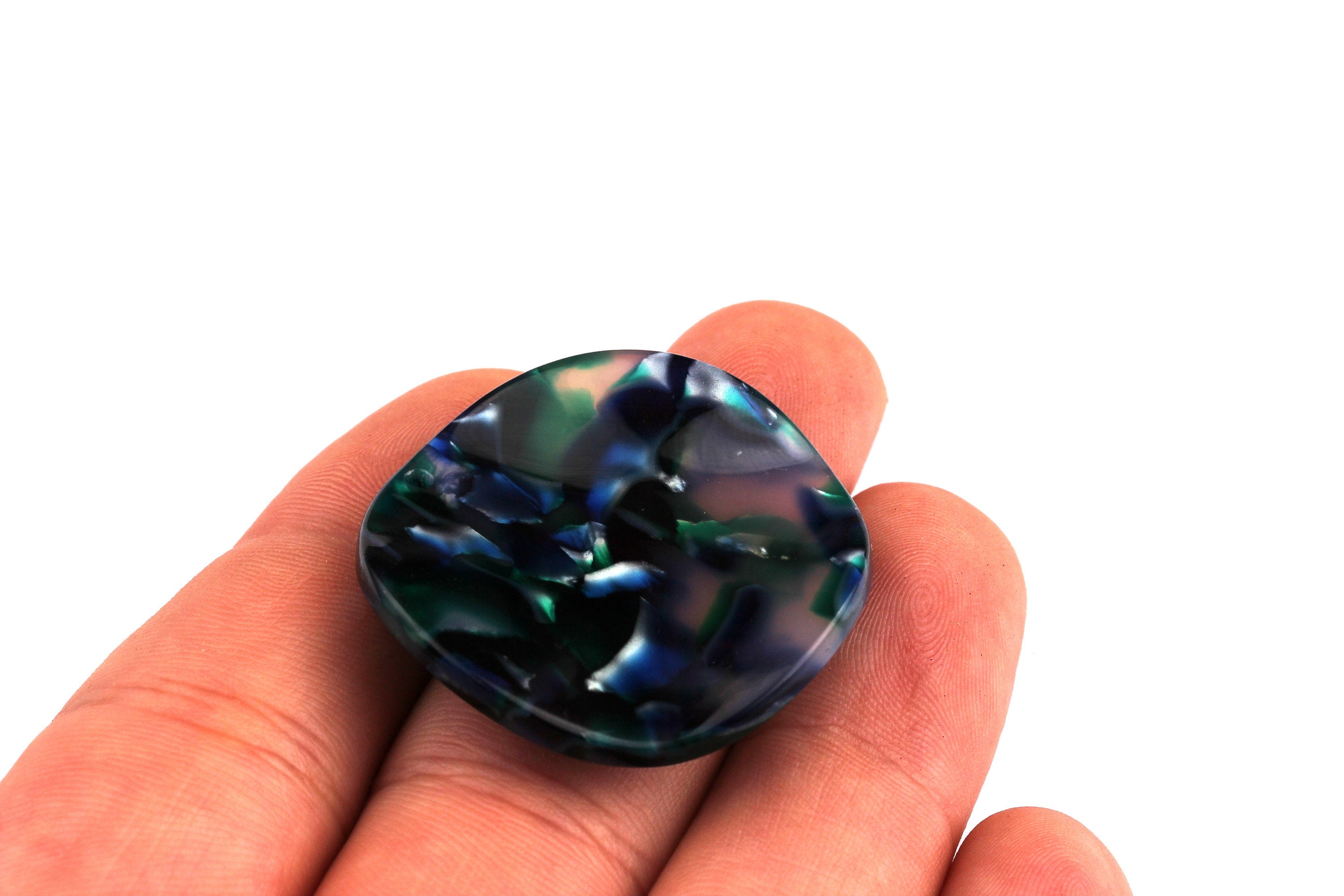 Acetate Wavy Disc Charms - Wavy Disc Earrings and Pendant - Earring Findings - Jewelry Supplies - Color Code: A18 - 34x2.5mm - AC1066F - DOMEDBAZAAR