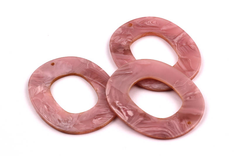 Acetate Oval Charms - Oval Earrings and Pendant - Earring Findings - Jewelry Supplies - Color Code: A26 - 50X41X2.5mm - AC1012P - DOMEDBAZAAR