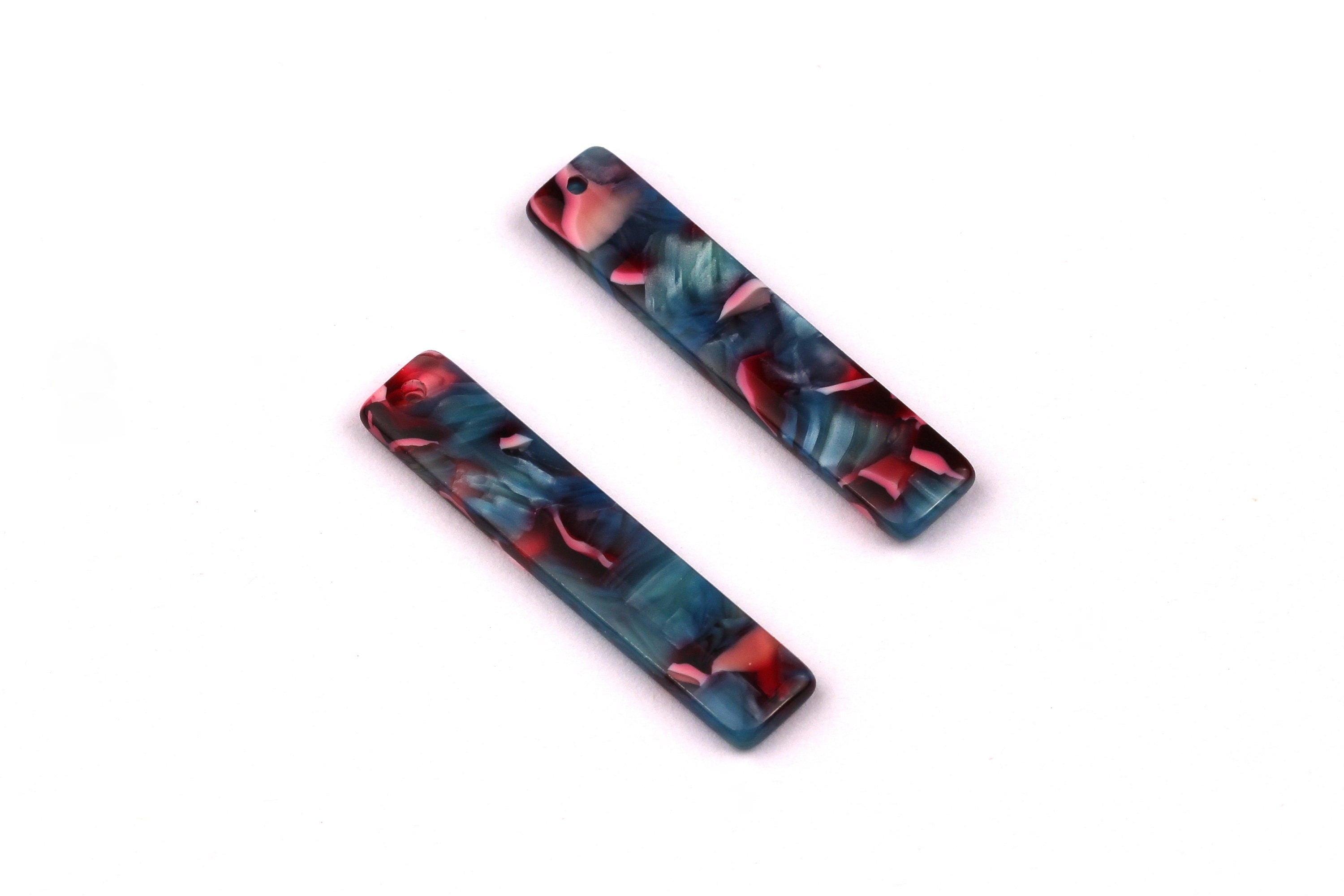 Acetate Stick & Bar Charms - Stick Earrings and Pendant - Earring Findings - Jewelry Supplies - 34x7x2.5mm - AC1026N - DOMEDBAZAAR