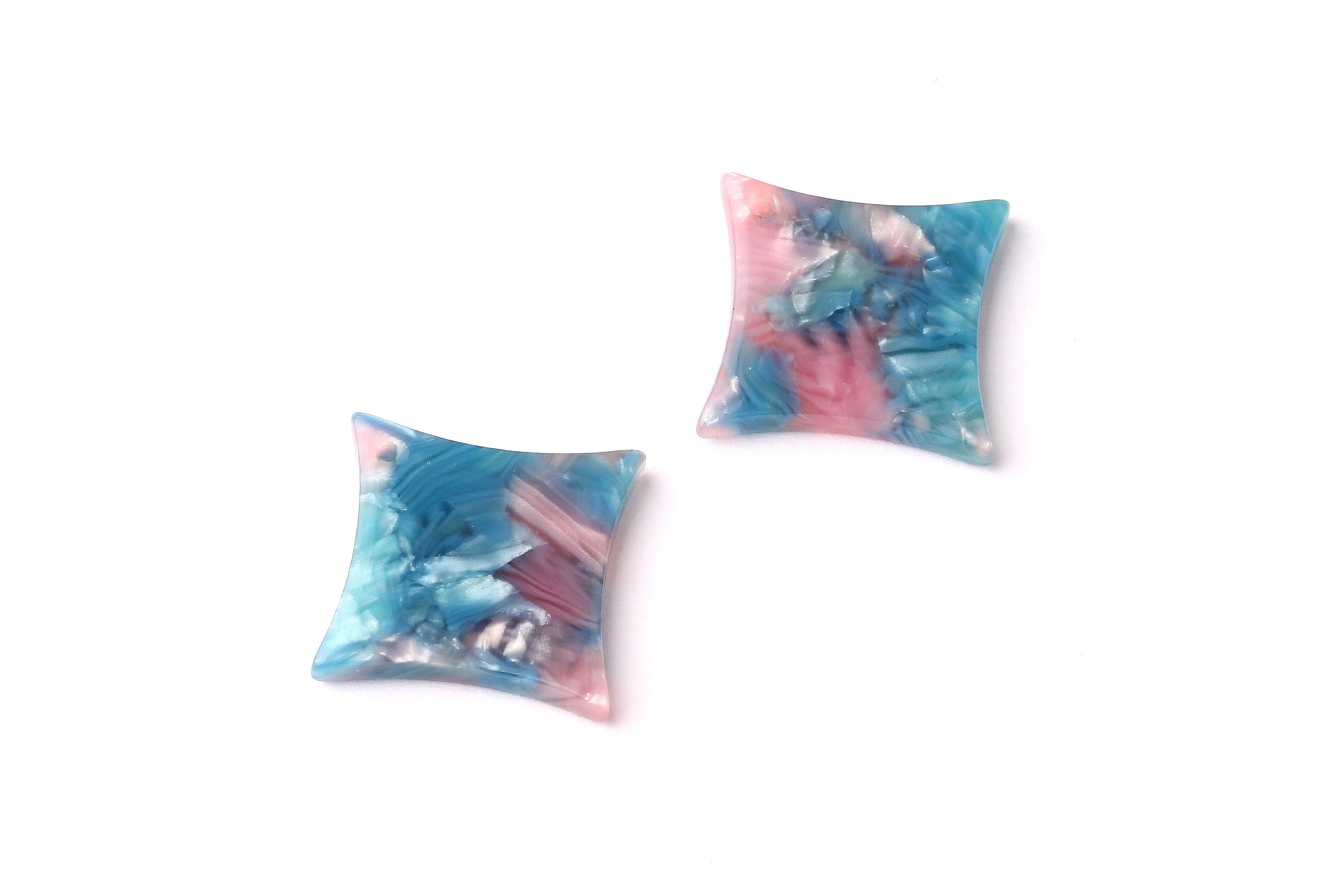 Acetate Compass Points Charms - Compass Points Earrings and Pendant - Earring Findings - Color Code: A94 - 23x2.6mm - AC1069G - DOMEDBAZAAR
