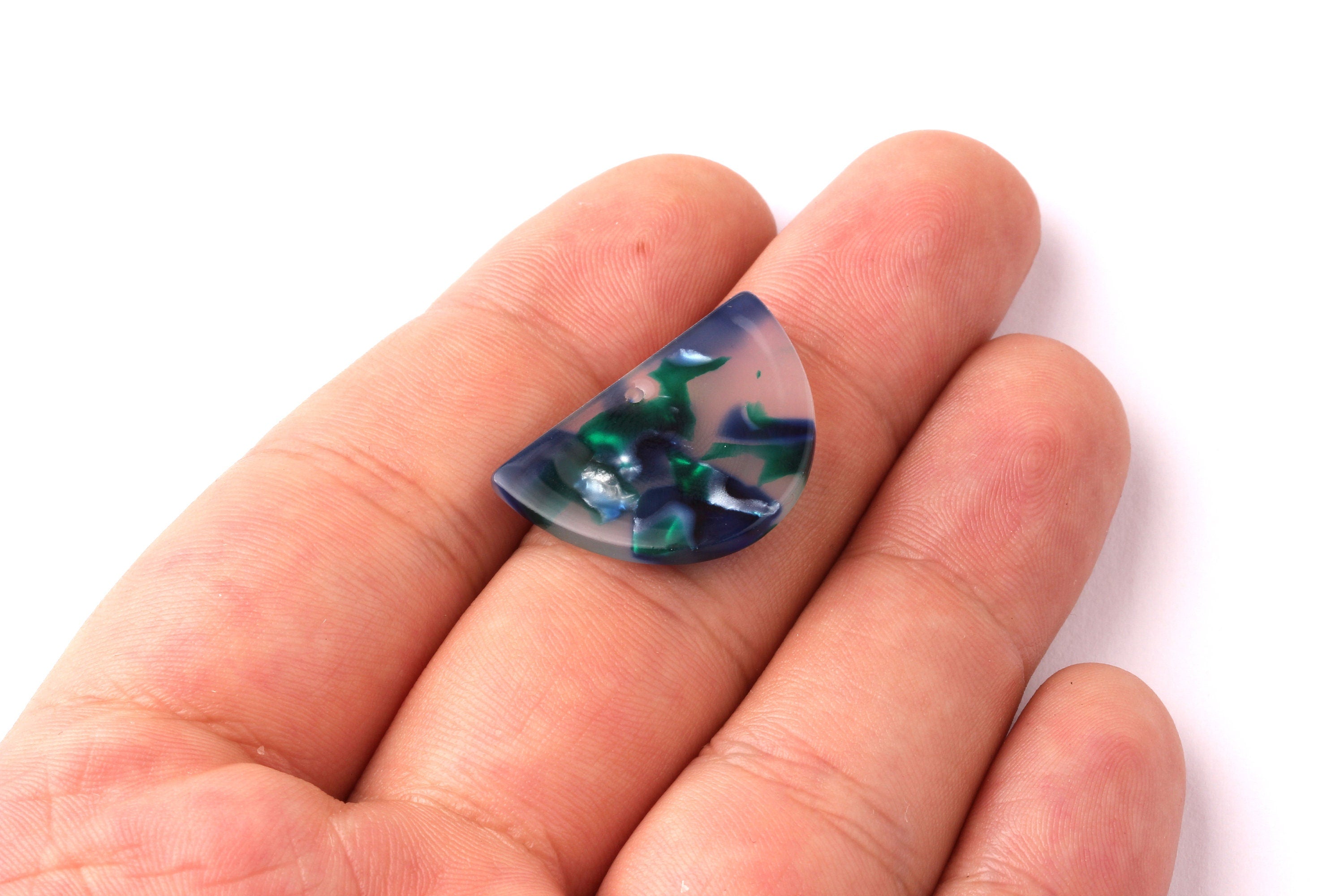 Acetate D Charms -D Earrings and Pendant - Earring Findings - Jewelry Supplies - Color Code: A18 - 17x25x2.5mm - AC1058F - DOMEDBAZAAR
