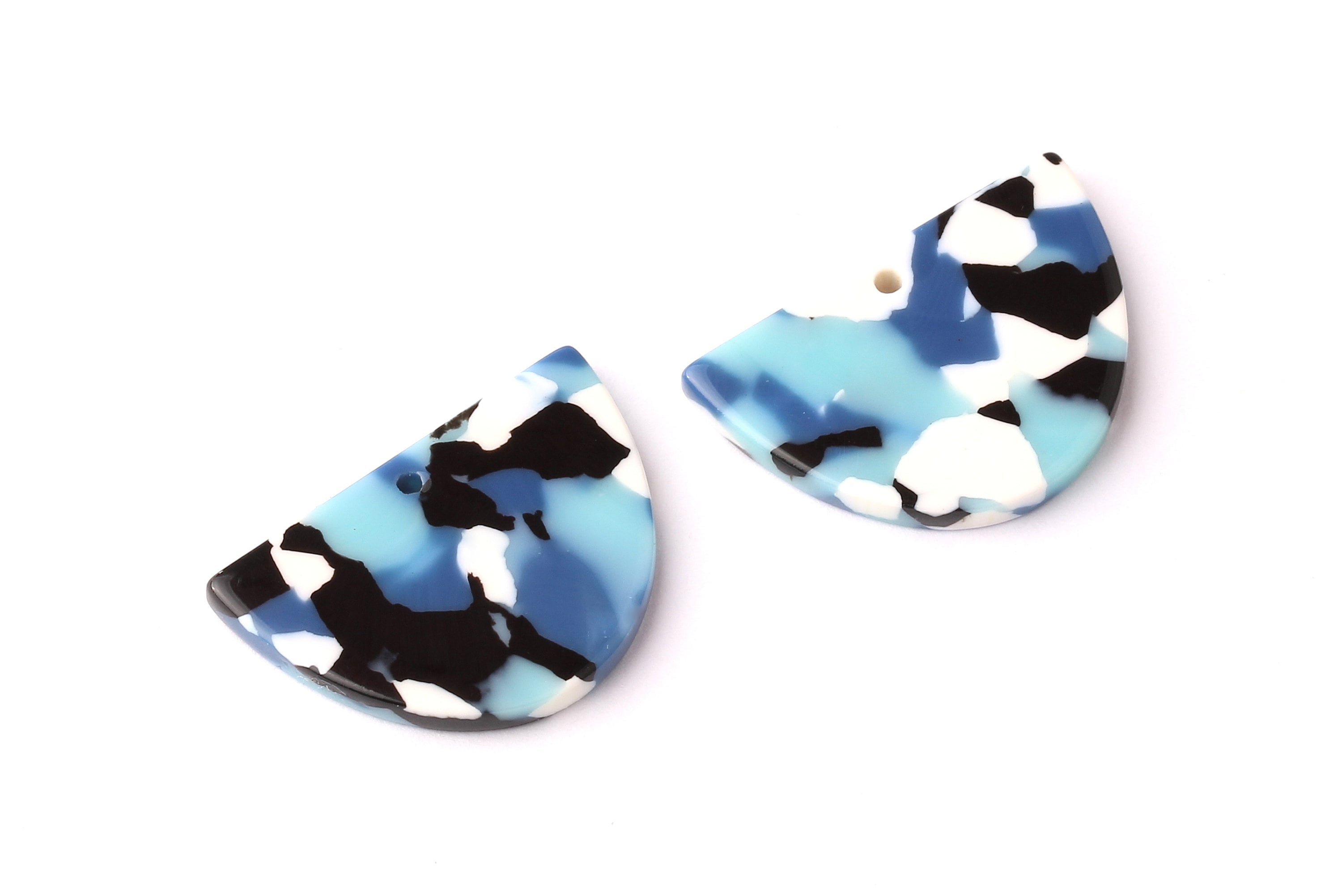 Acetate D Charms -D Earrings and Pendant - Earring Findings - Jewelry Supplies - Color Code: A16 - 17x25x2.5mm - AC1058G - DOMEDBAZAAR
