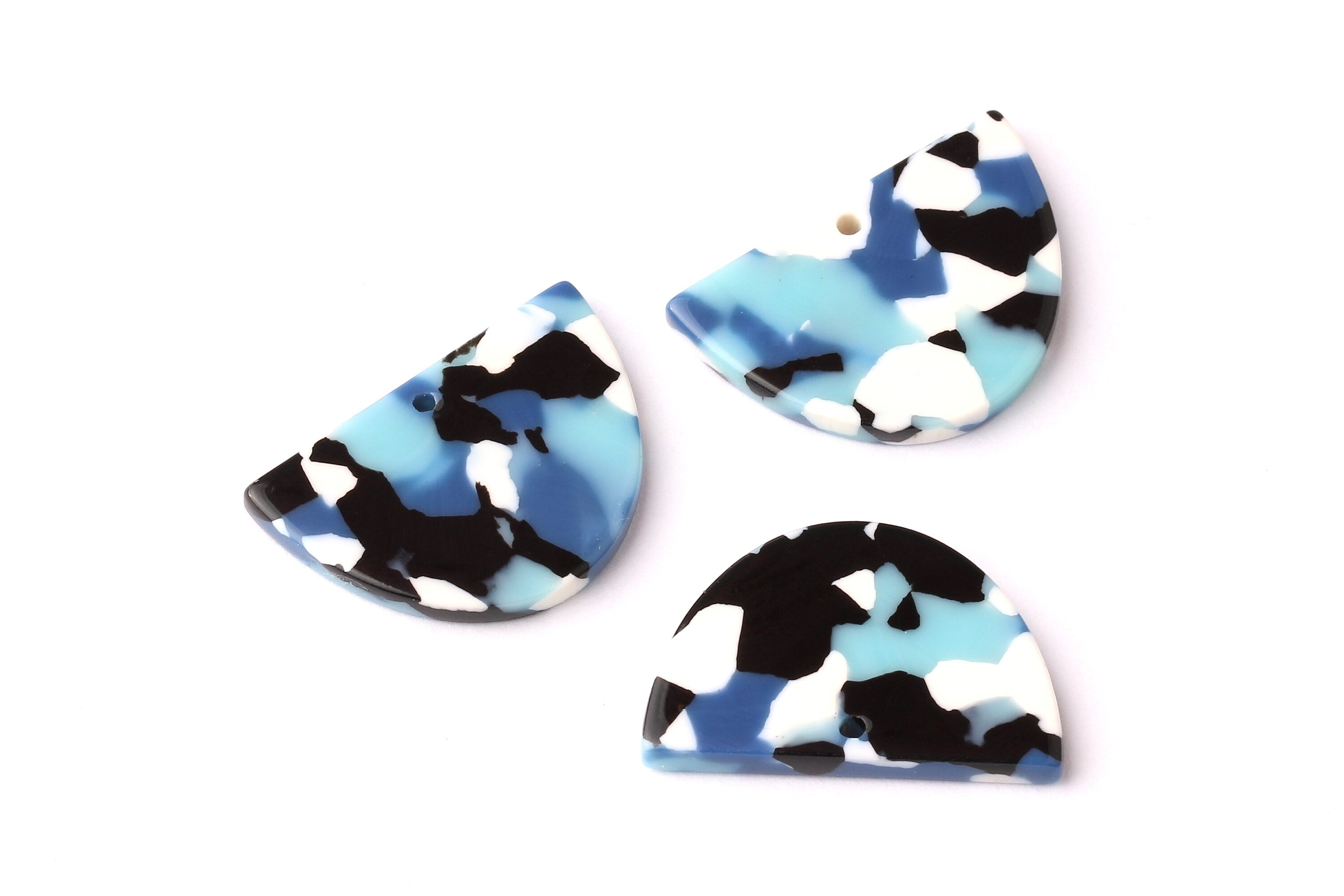 Acetate D Charms -D Earrings and Pendant - Earring Findings - Jewelry Supplies - Color Code: A16 - 17x25x2.5mm - AC1058G - DOMEDBAZAAR