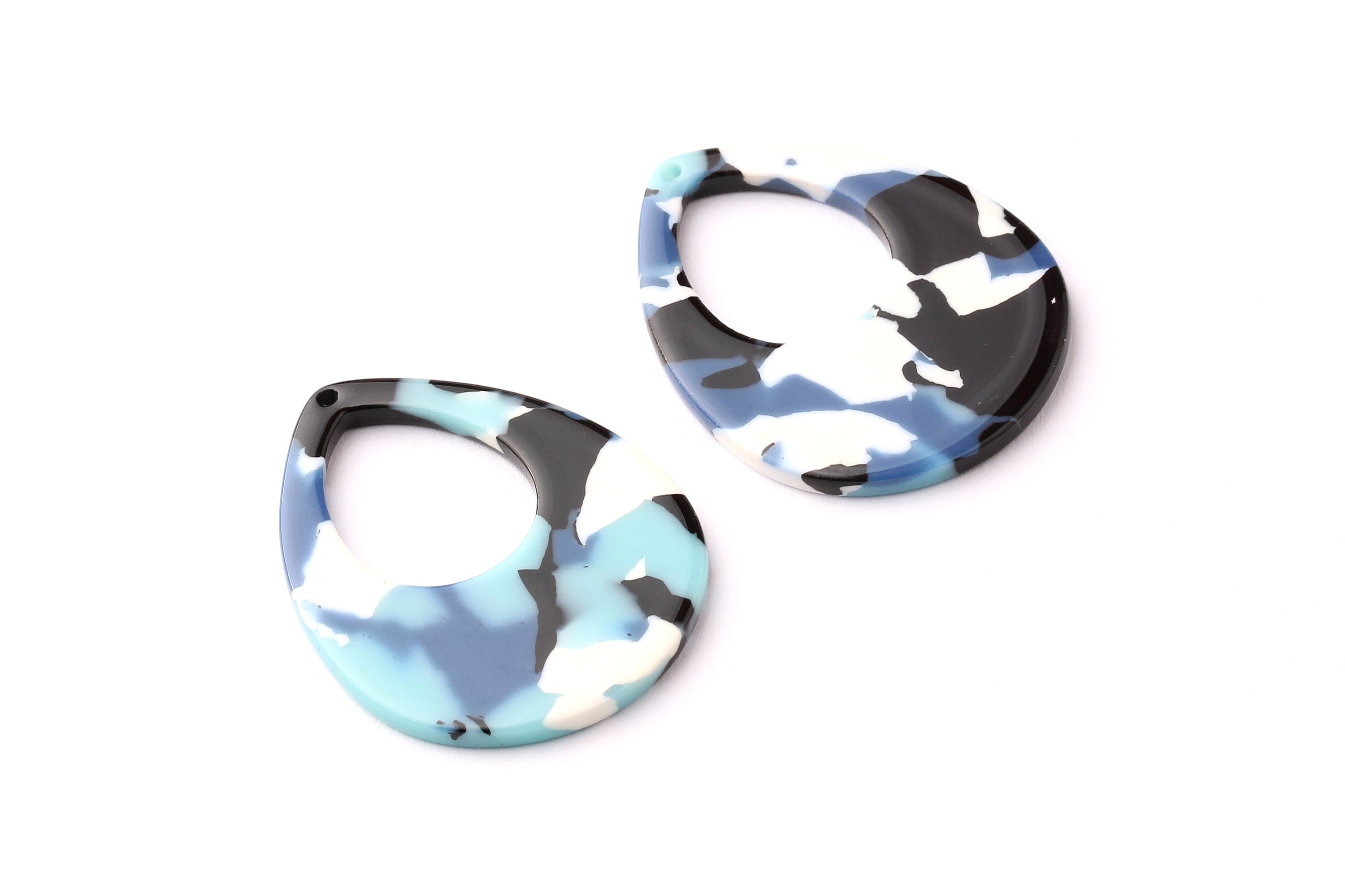 Acetate Drop Charms - Drop Earings and Pendant - Earring Findings - Jewelry Supplies - Color Code: A16 - 36x28x2.5mm - AC1062F - DOMEDBAZAAR