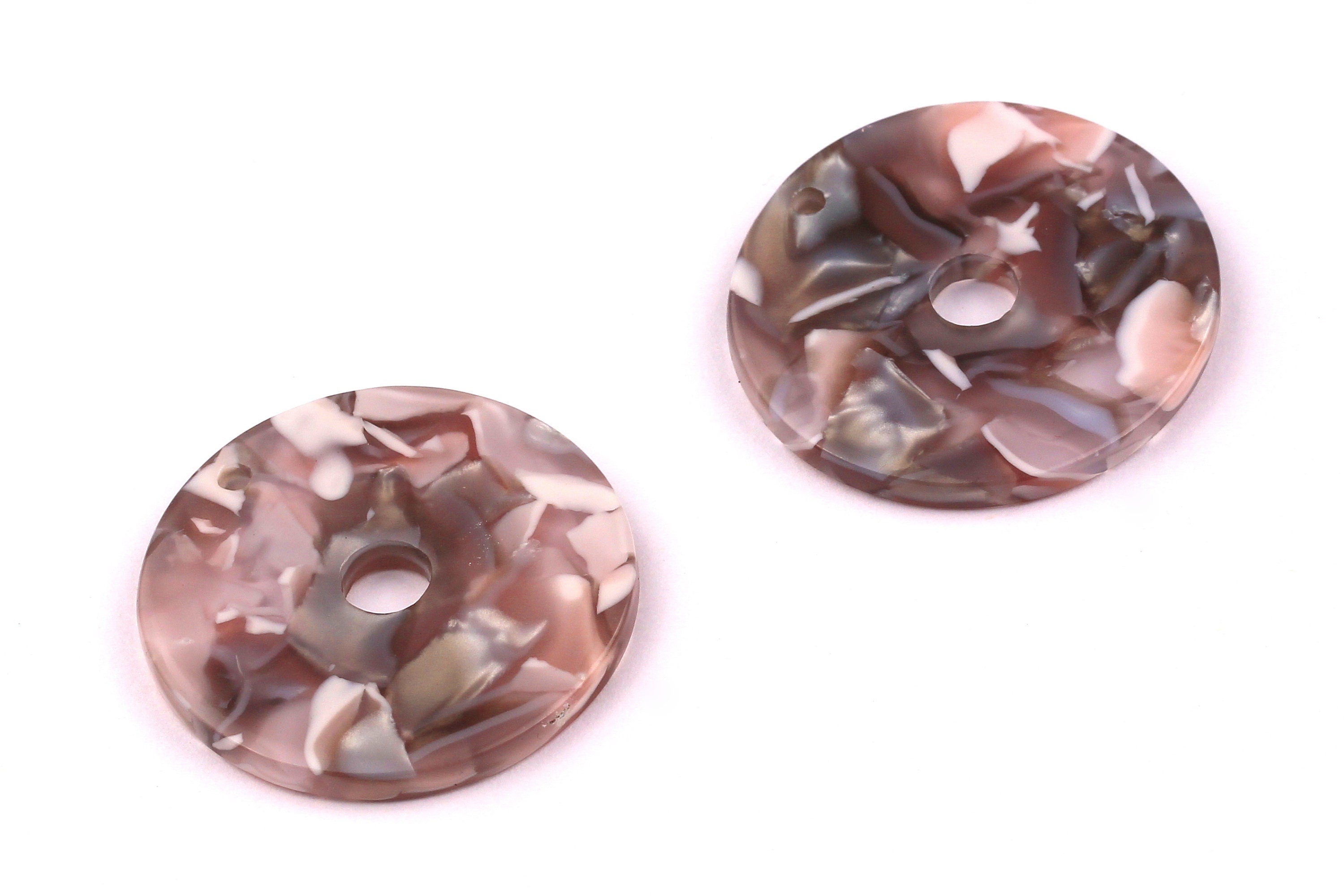 Acetate Circle Charms - Circle Earrings and Pendant - Earring Findings - Jewelry Supplies - Color Code: A20 - 29x2.6mm - AC1018C - DOMEDBAZAAR