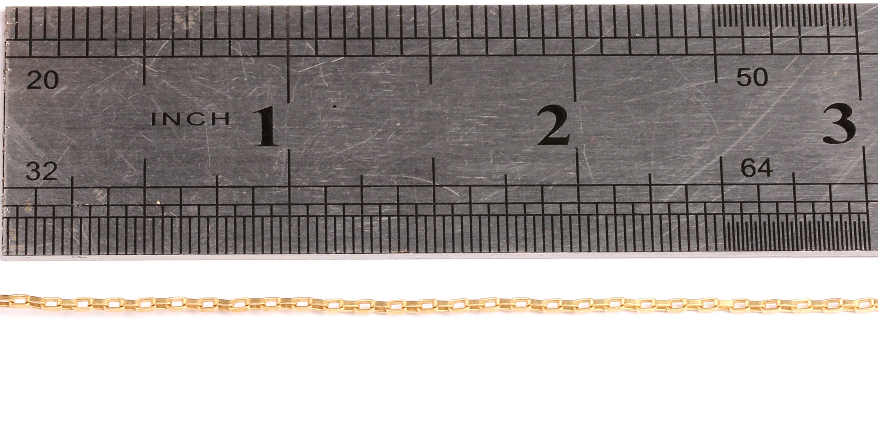 Rectangle Box Chain - Link Chain - Raw Brass Chain - Tiny Rectangle Box Chain - 0.08&quot; x 0.05&quot; x 0.01&quot;- for Necklace Jewelry Making - CC1035 - DOMEDBAZAAR